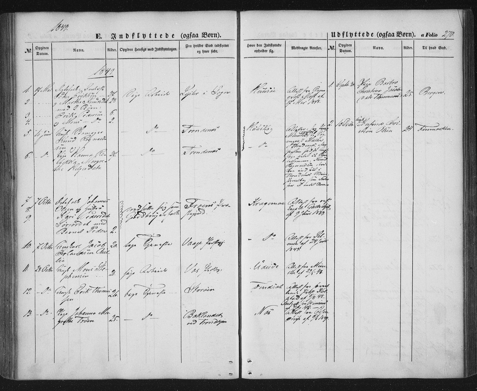 Ministerialprotokoller, klokkerbøker og fødselsregistre - Nordland, AV/SAT-A-1459/859/L0844: Parish register (official) no. 859A04, 1849-1862, p. 270