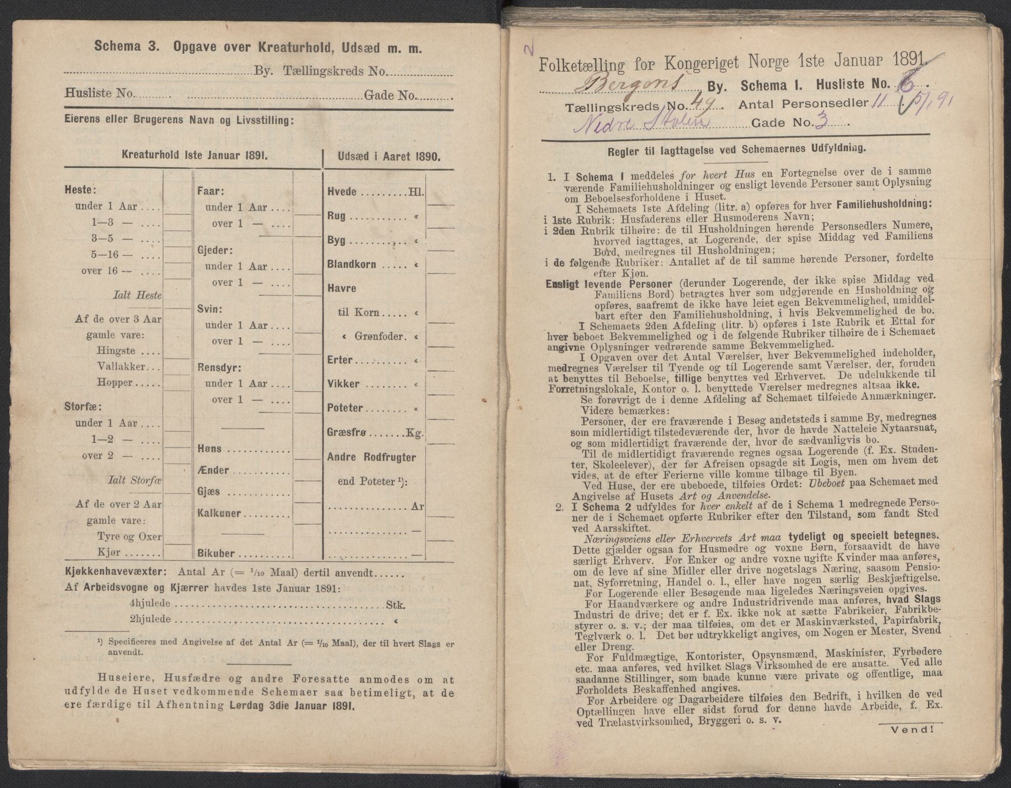 RA, 1891 Census for 1301 Bergen, 1891, p. 7971