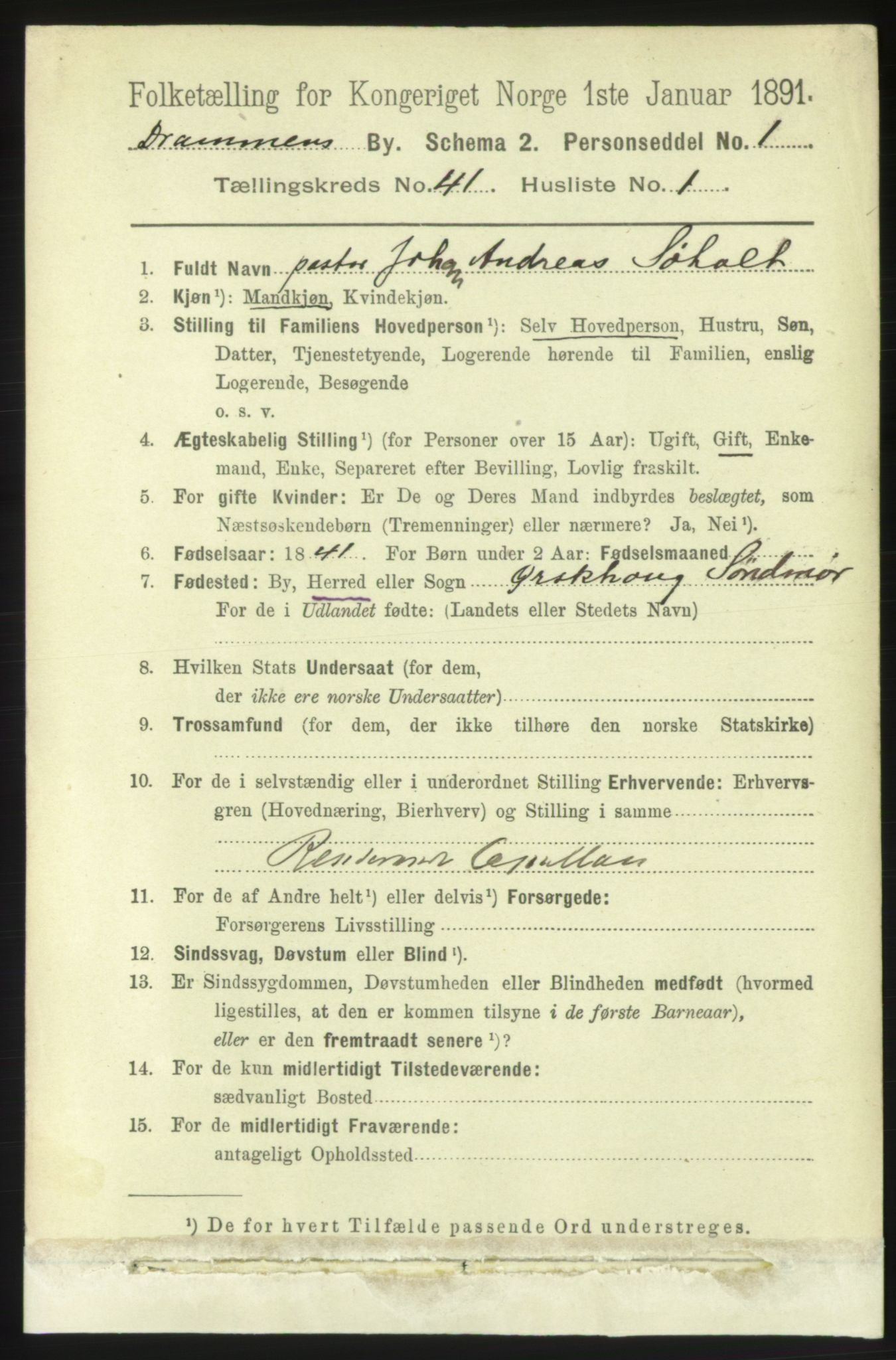 RA, 1891 census for 0602 Drammen, 1891, p. 24152