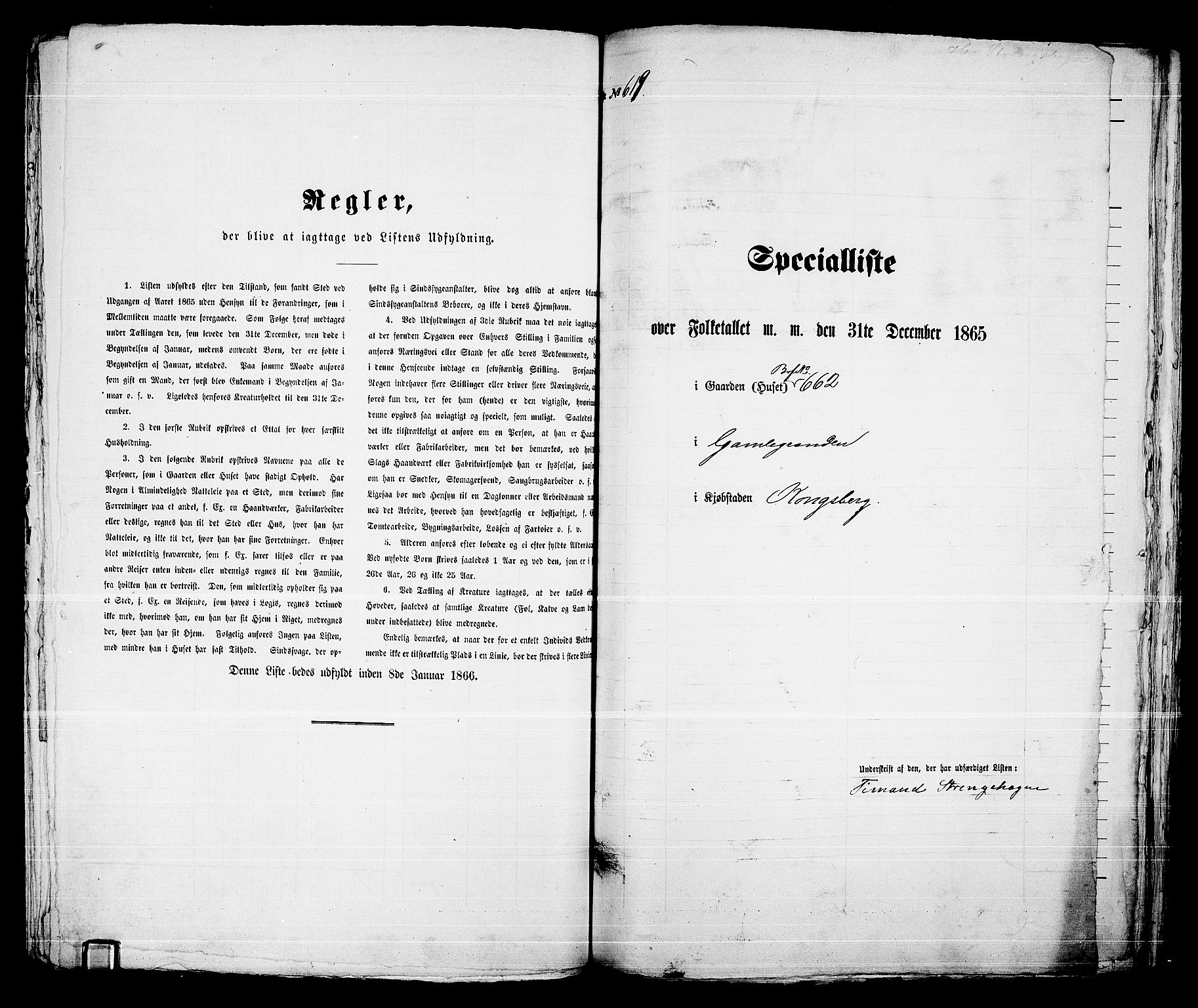 RA, 1865 census for Kongsberg/Kongsberg, 1865, p. 1260