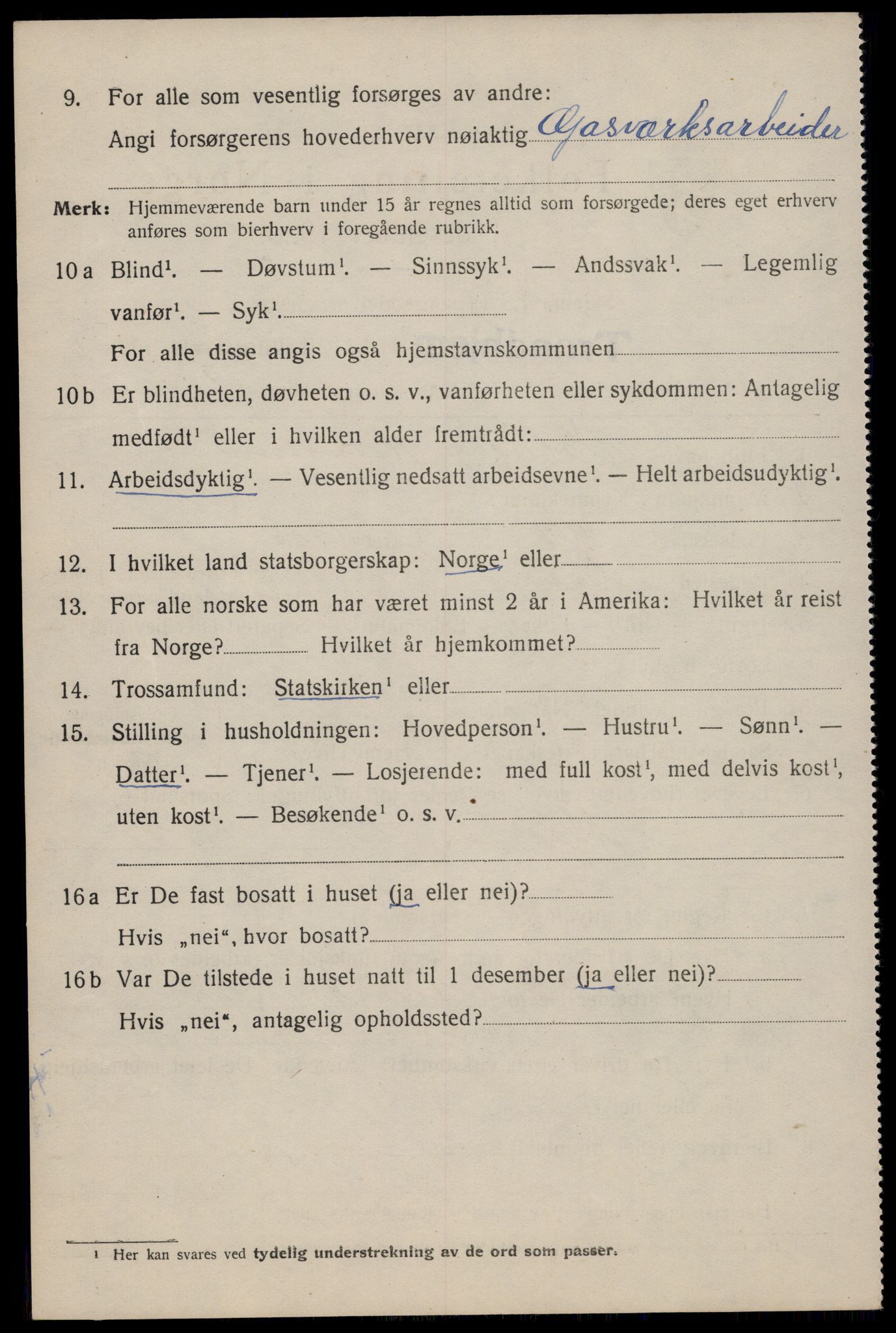 SAT, 1920 census for Trondheim, 1920, p. 46069