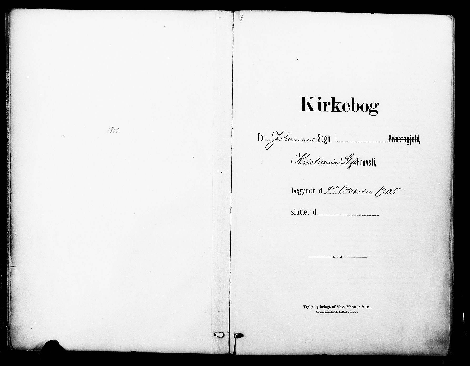 Johannes prestekontor Kirkebøker, SAO/A-10852/F/Fa/L0009: Parish register (official) no. 9, 1905-1929