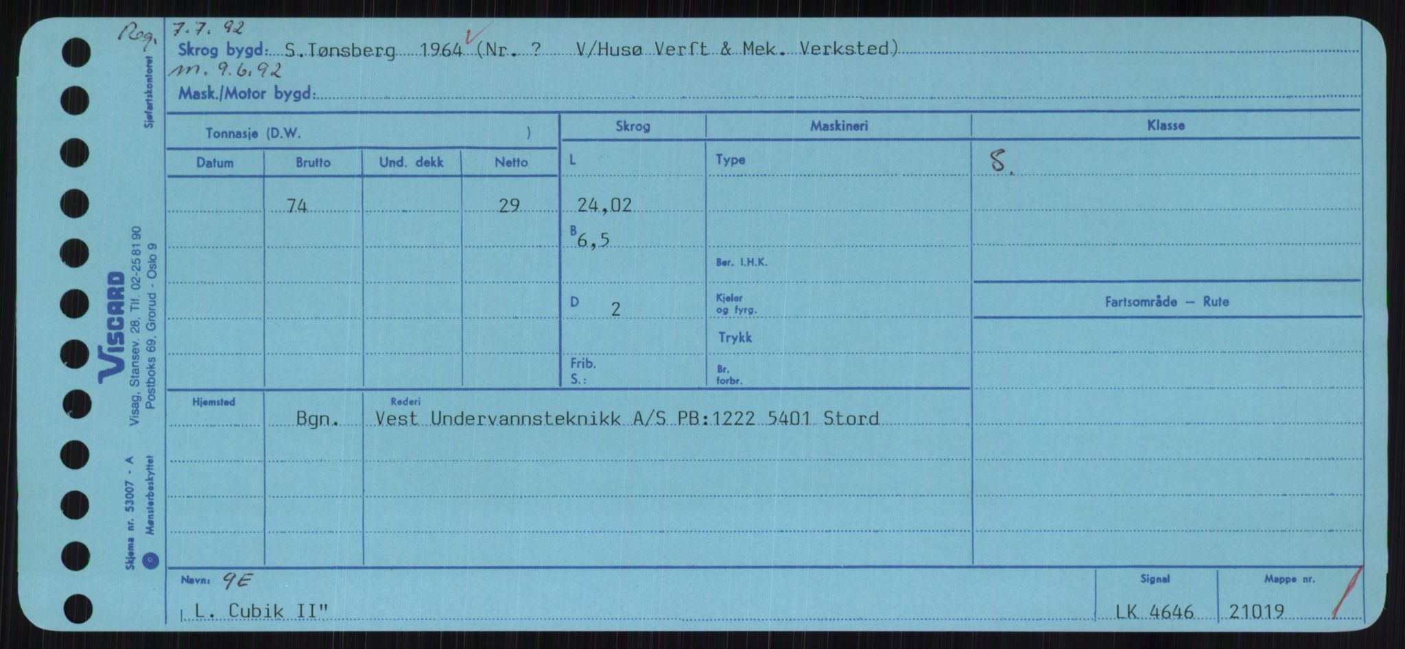 Sjøfartsdirektoratet med forløpere, Skipsmålingen, AV/RA-S-1627/H/Hc/L0001: Lektere, A-Y, p. 95