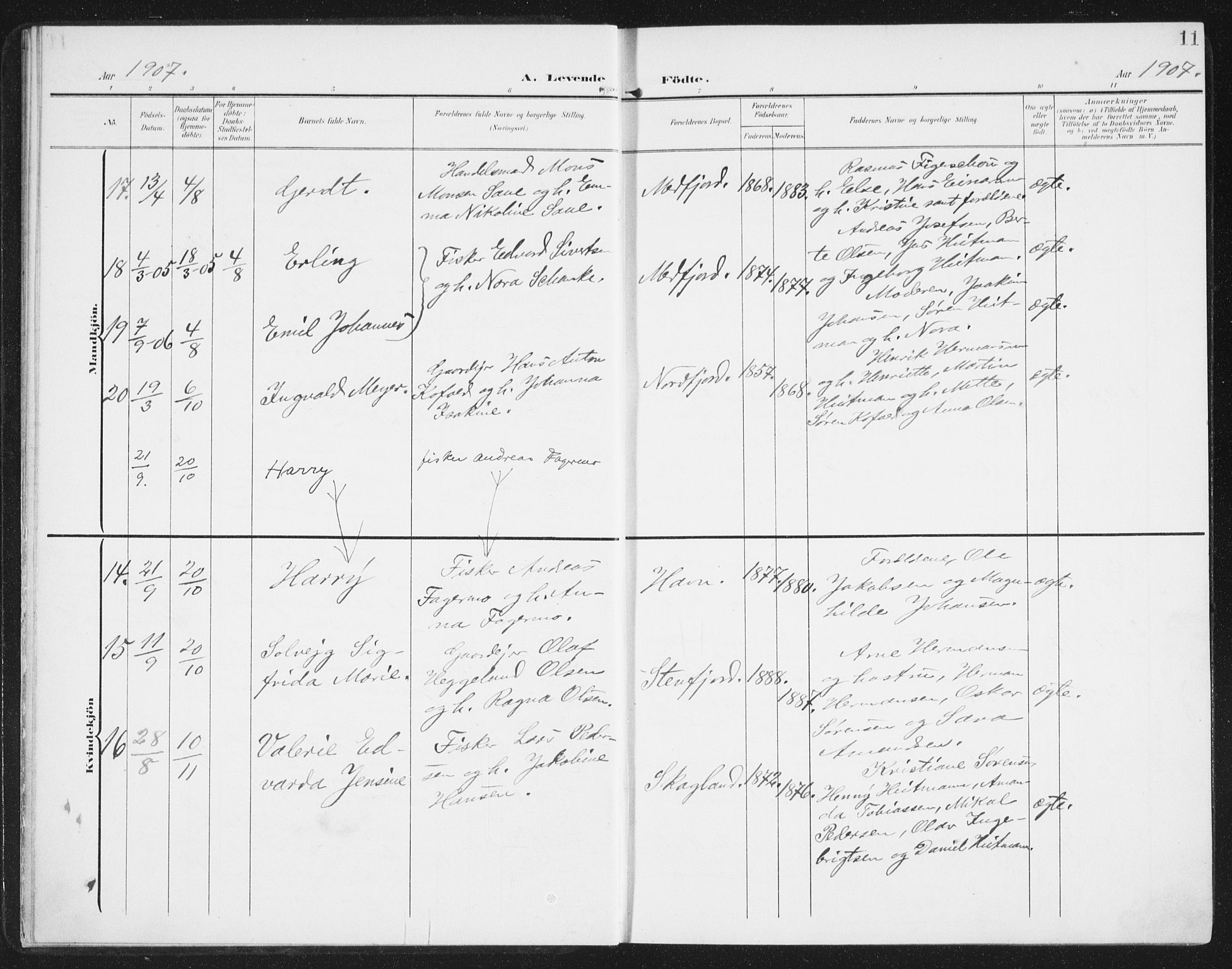 Berg sokneprestkontor, SATØ/S-1318/G/Ga/Gaa/L0007kirke: Parish register (official) no. 7, 1906-1915, p. 11