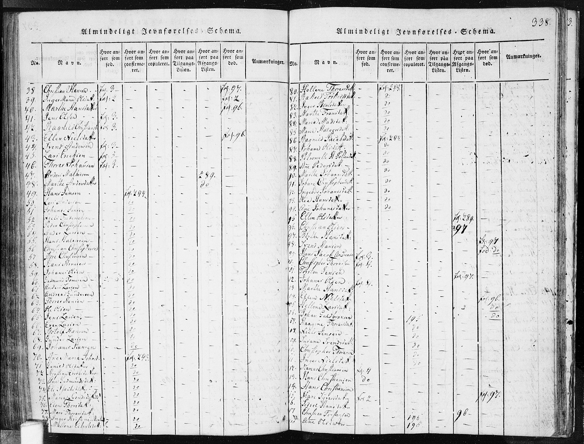 Spydeberg prestekontor Kirkebøker, SAO/A-10924/F/Fa/L0004: Parish register (official) no. I 4, 1814-1841, p. 338