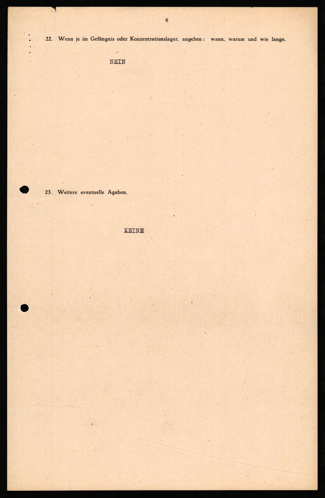 Forsvaret, Forsvarets overkommando II, RA/RAFA-3915/D/Db/L0034: CI Questionaires. Tyske okkupasjonsstyrker i Norge. Tyskere., 1945-1946, p. 129