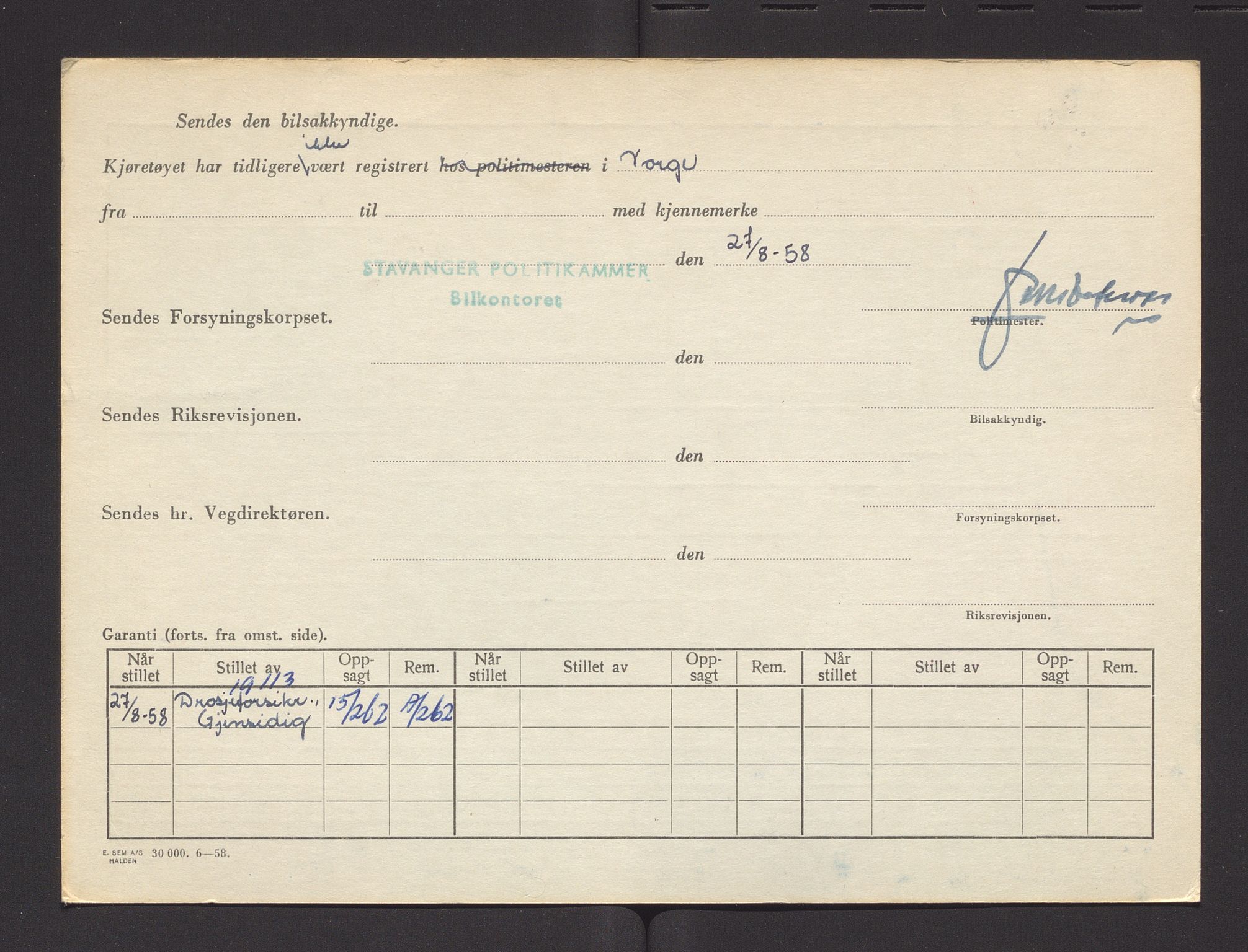 Stavanger trafikkstasjon, AV/SAST-A-101942/0/F/L0003: L-700 - L-999, 1930-1971, p. 12