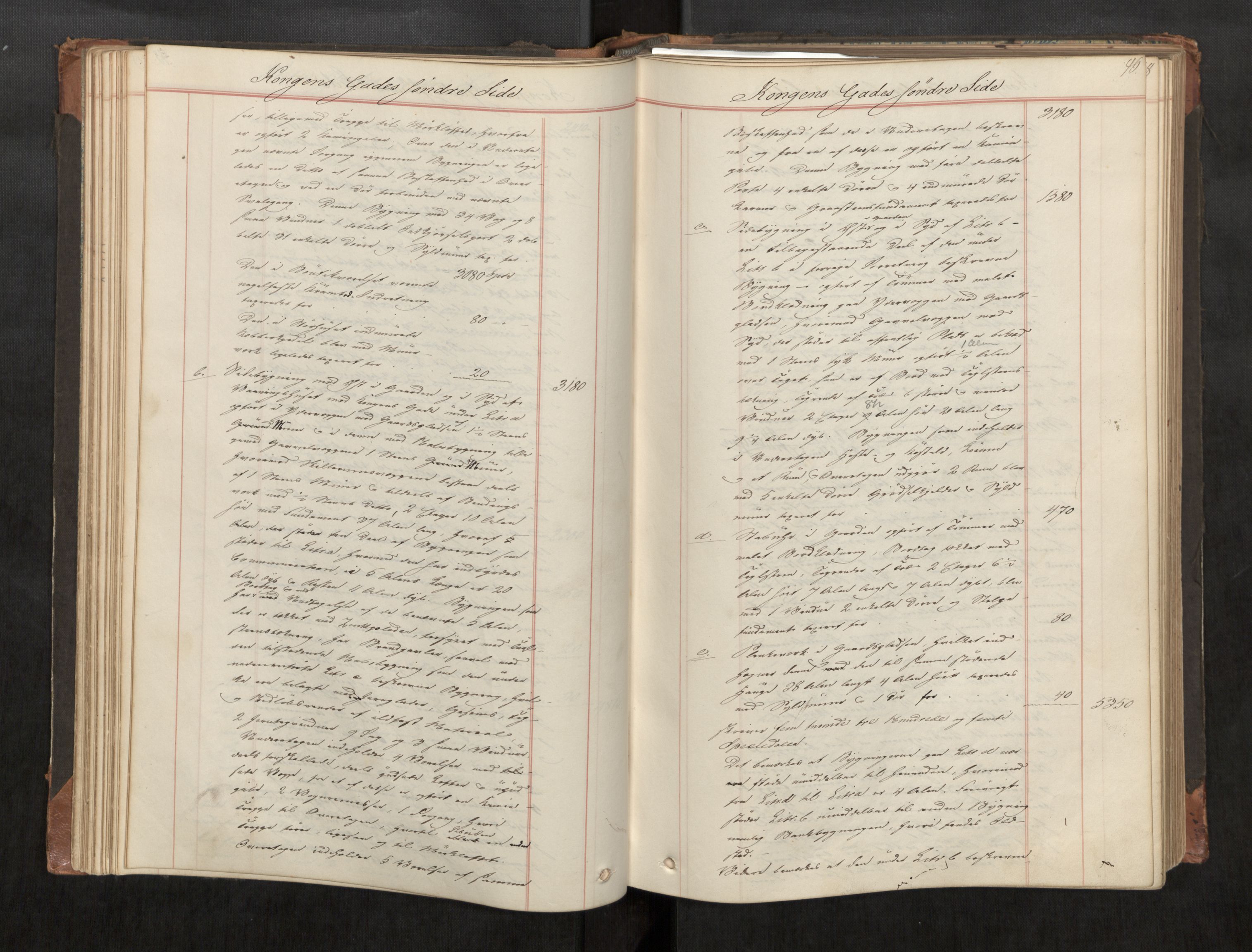 Norges Brannkasse Trondheim magistrat, AV/SAT-A-5590/Fa/L0031: Branntakstprotokoll A, 1856, p. 45b-46a