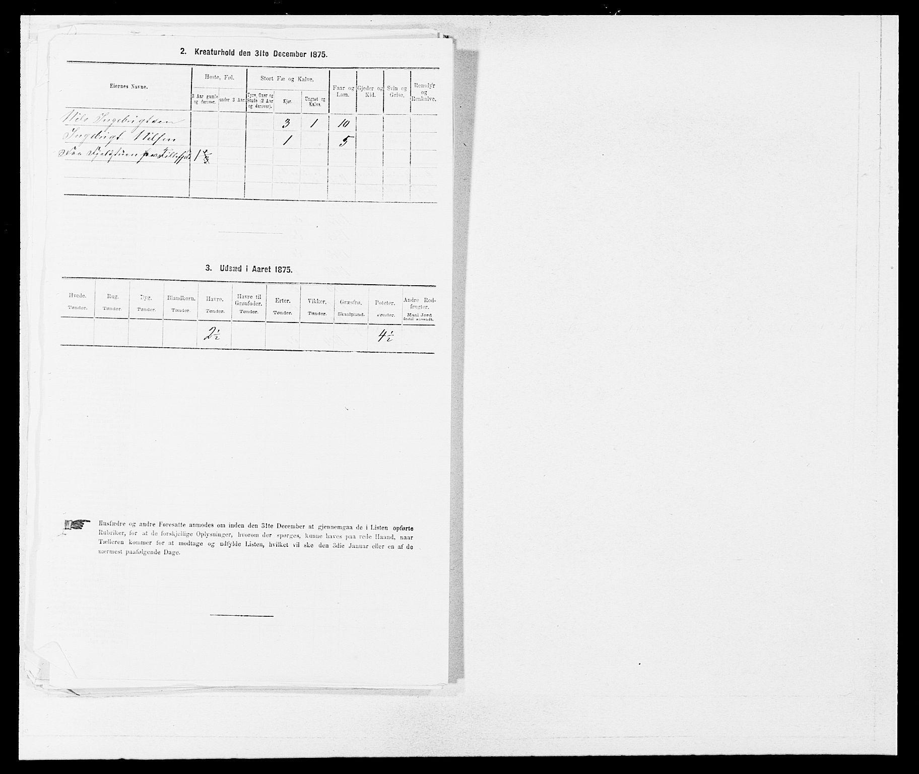 SAB, 1875 census for 1263P Lindås, 1875, p. 1688