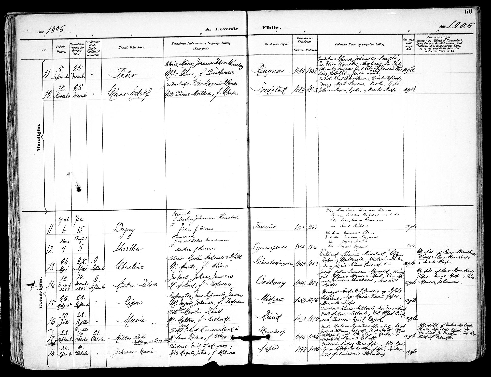 Kråkstad prestekontor Kirkebøker, AV/SAO-A-10125a/F/Fa/L0010: Parish register (official) no. I 10, 1893-1931, p. 60