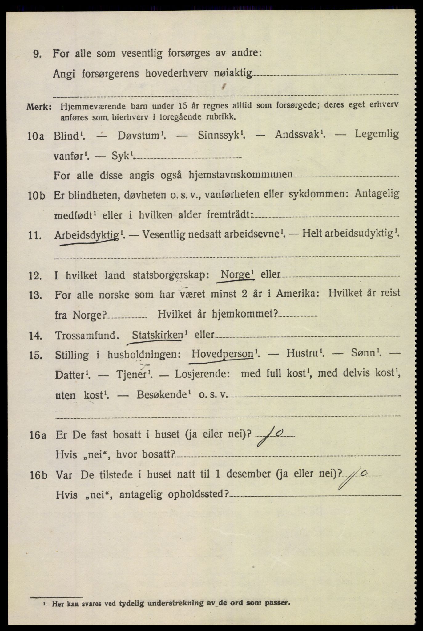 SAK, 1920 census for Holt, 1920, p. 6609