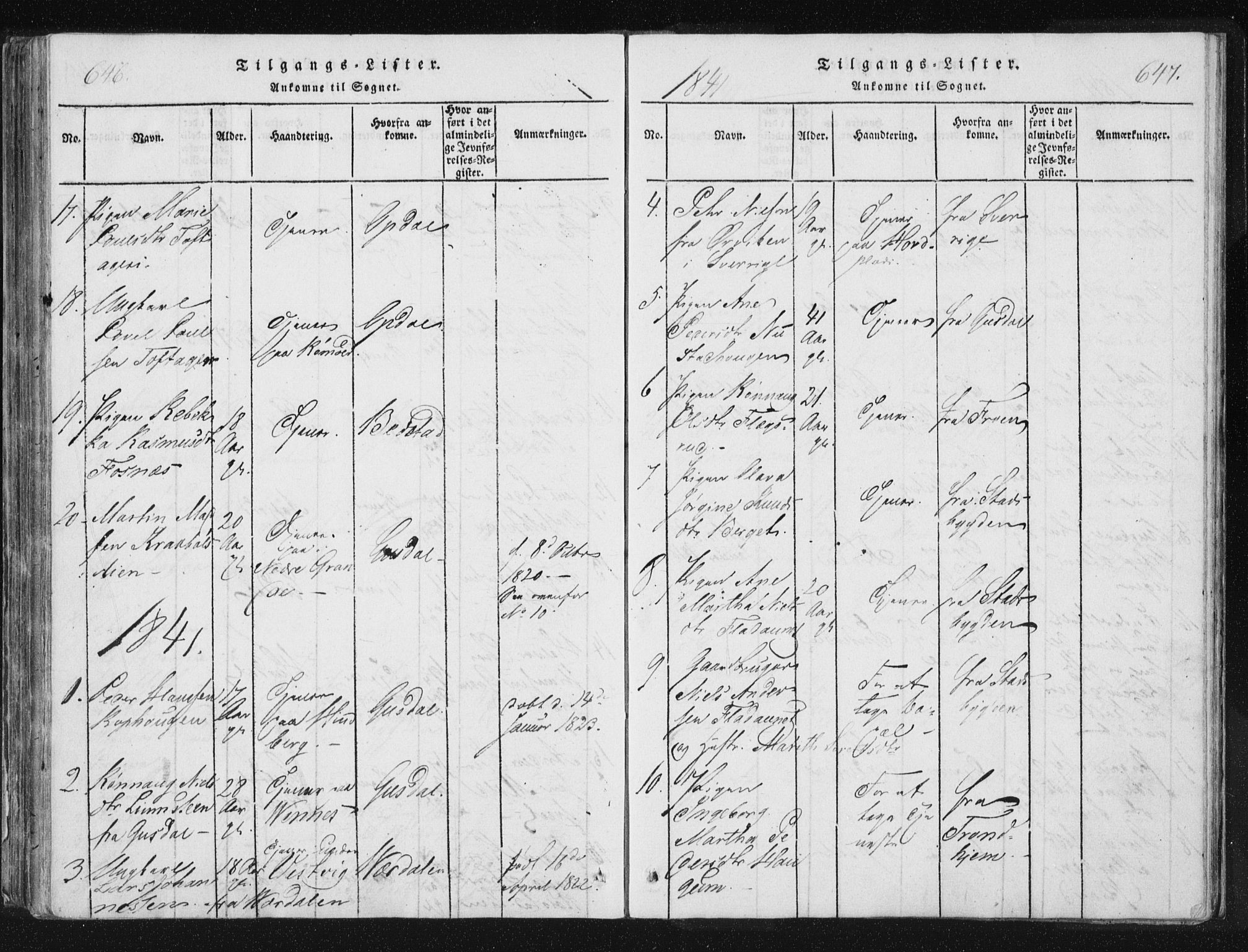 Ministerialprotokoller, klokkerbøker og fødselsregistre - Nord-Trøndelag, AV/SAT-A-1458/744/L0417: Parish register (official) no. 744A01, 1817-1842, p. 646-647