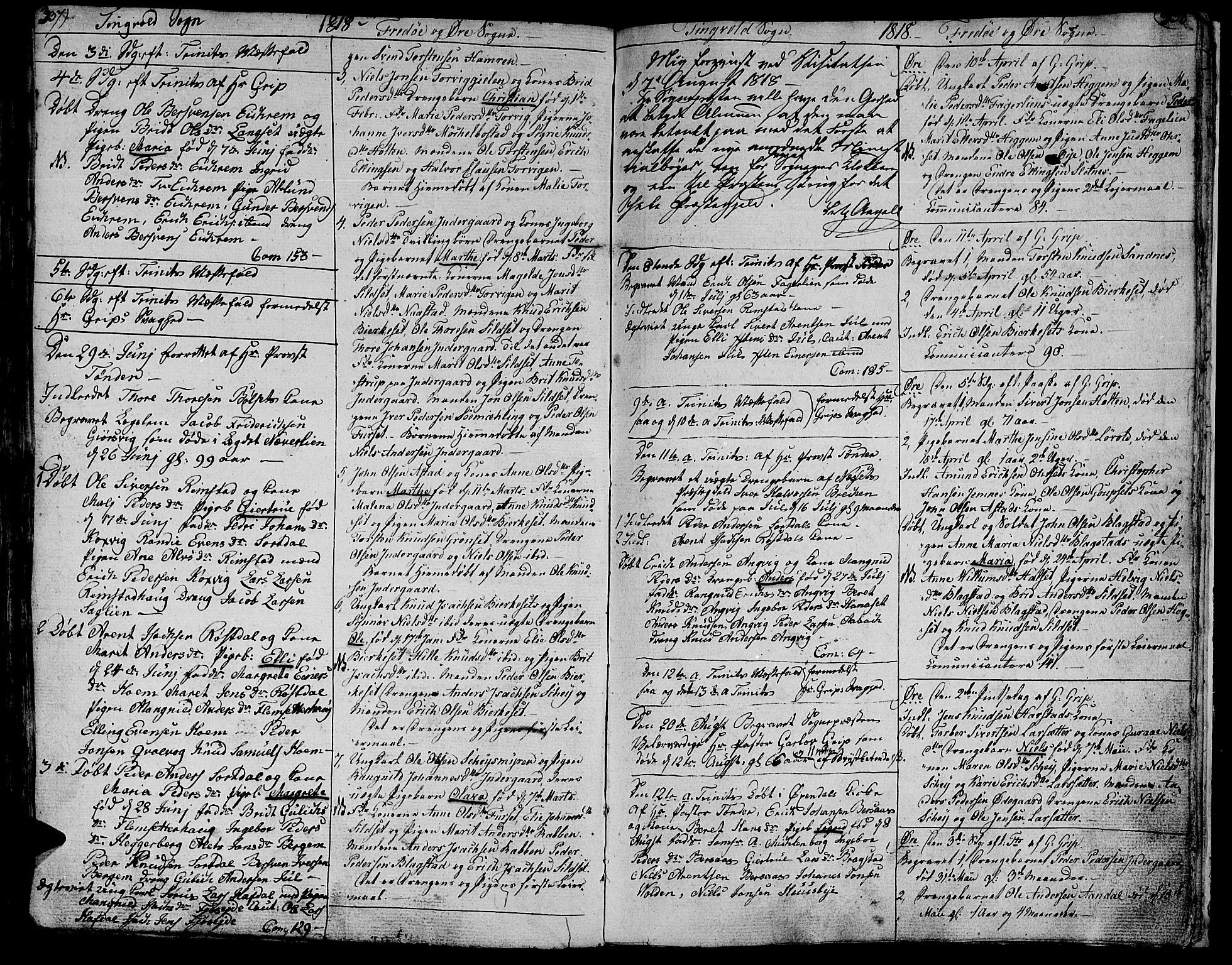 Ministerialprotokoller, klokkerbøker og fødselsregistre - Møre og Romsdal, SAT/A-1454/586/L0981: Parish register (official) no. 586A07, 1794-1819, p. 337-338