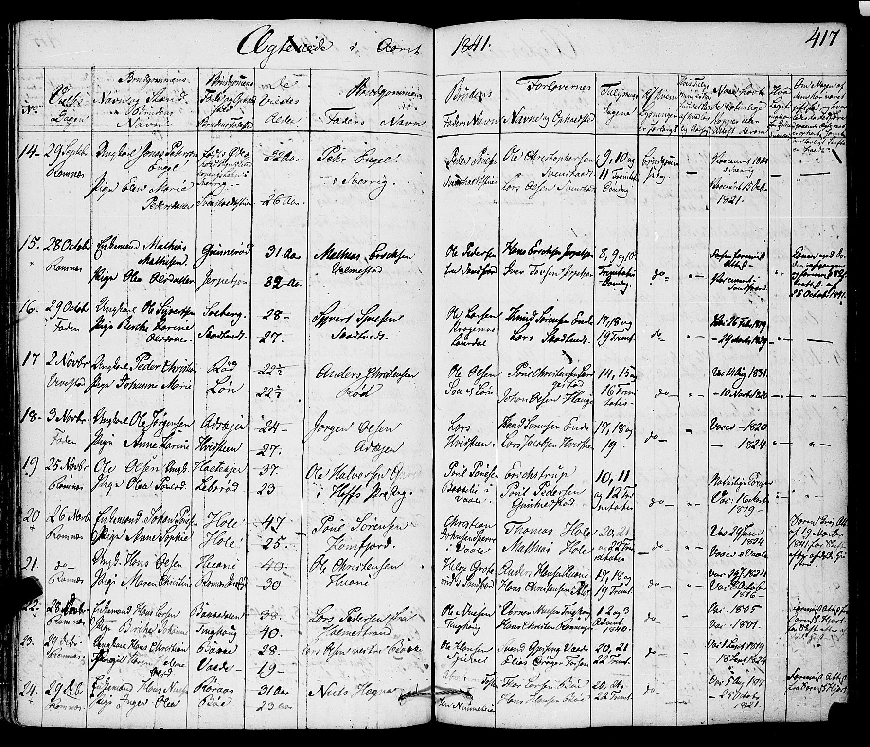 Ramnes kirkebøker, AV/SAKO-A-314/F/Fa/L0005: Parish register (official) no. I 5, 1841-1861, p. 416-417