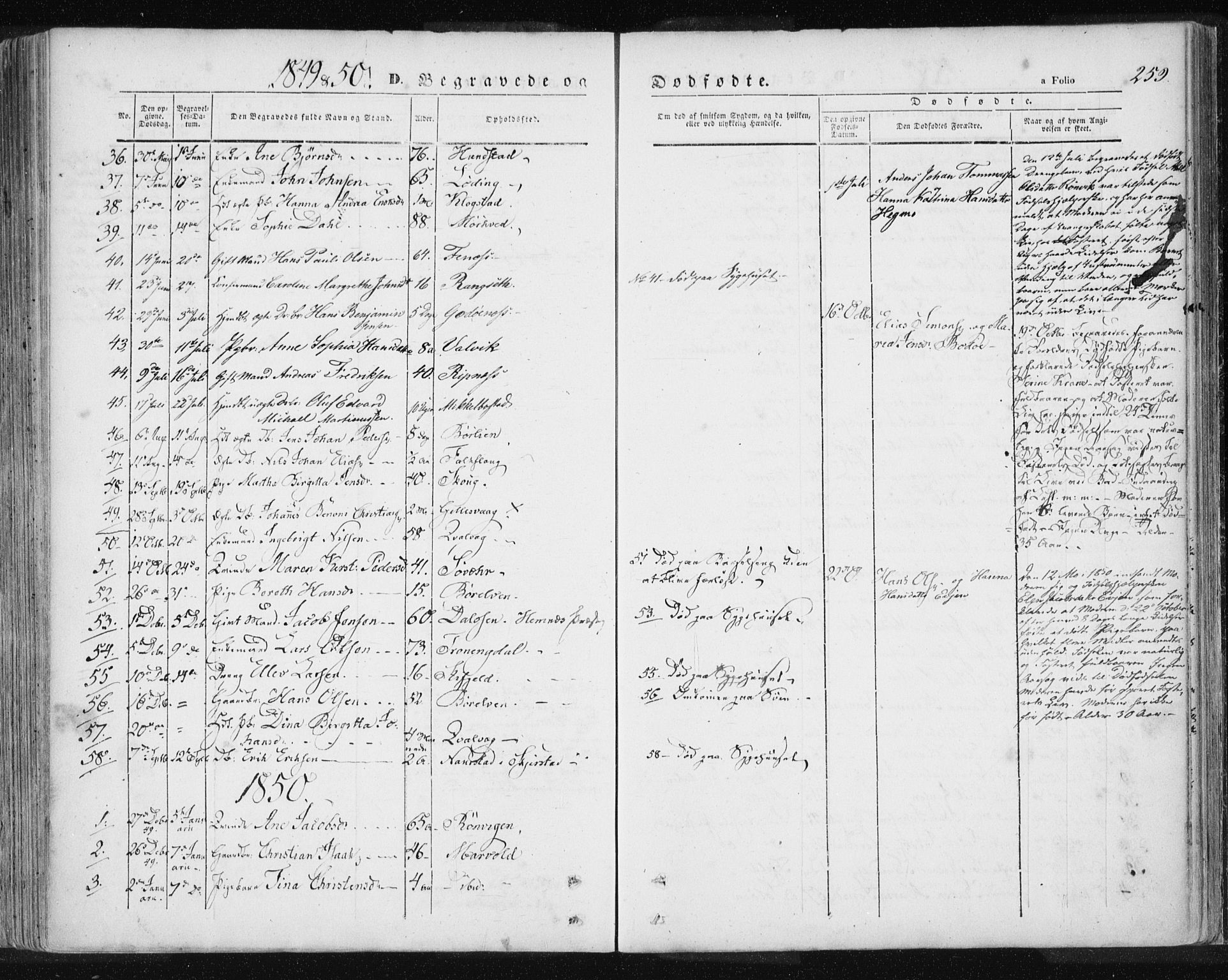 Ministerialprotokoller, klokkerbøker og fødselsregistre - Nordland, SAT/A-1459/801/L0007: Parish register (official) no. 801A07, 1845-1863, p. 259