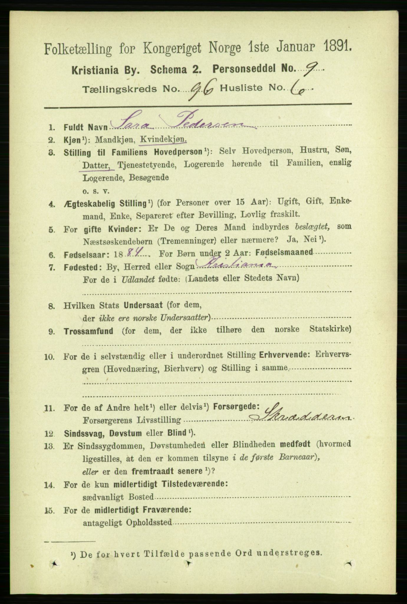 RA, 1891 census for 0301 Kristiania, 1891, p. 46689