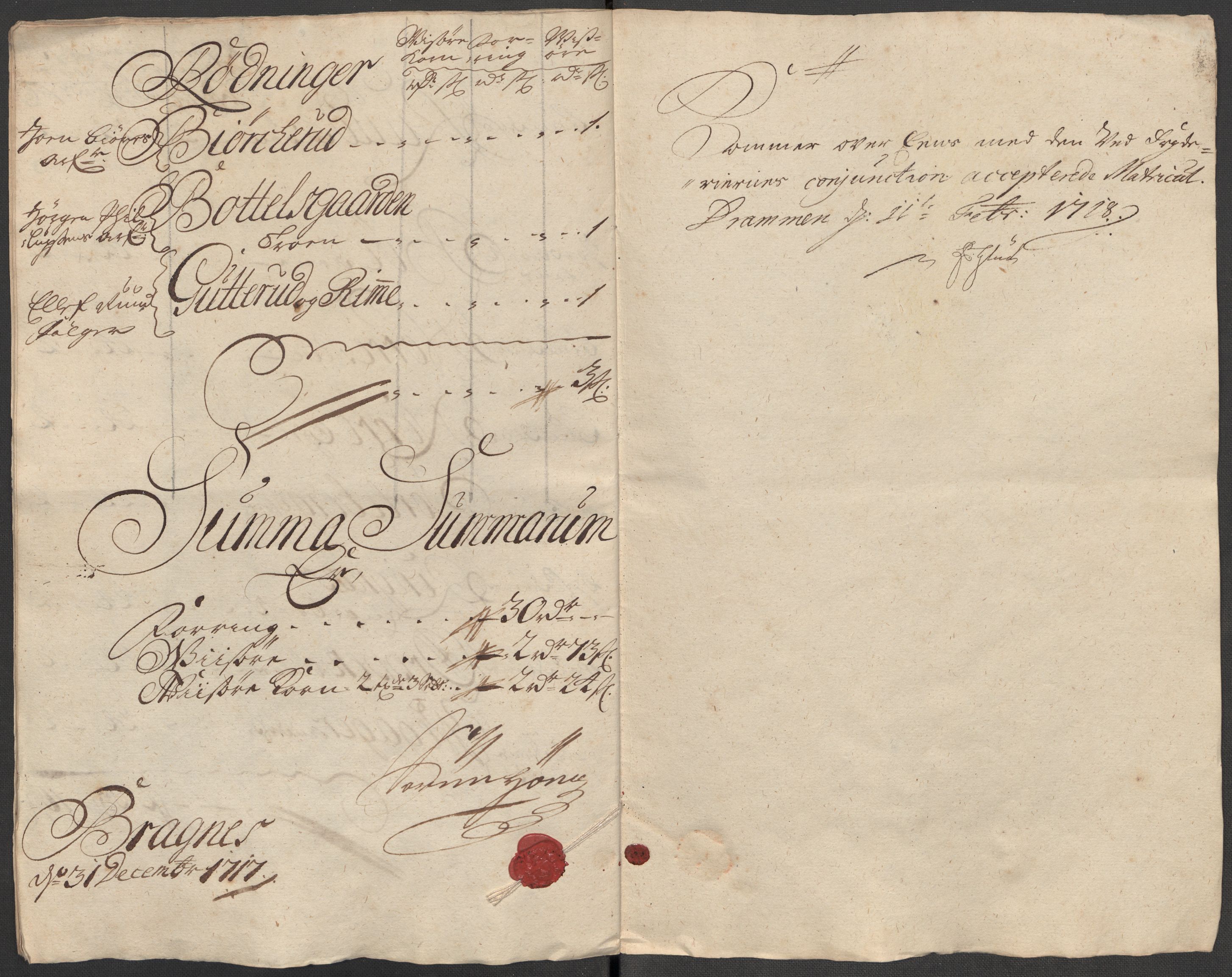 Rentekammeret inntil 1814, Reviderte regnskaper, Fogderegnskap, AV/RA-EA-4092/R31/L1711: Fogderegnskap Hurum, Røyken, Eiker, Lier og Buskerud, 1717, p. 372