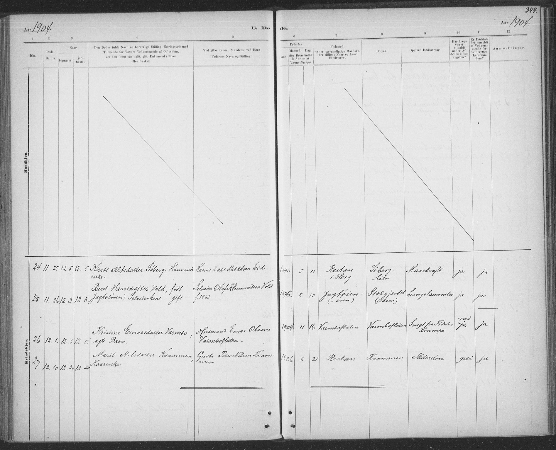 Ministerialprotokoller, klokkerbøker og fødselsregistre - Sør-Trøndelag, AV/SAT-A-1456/691/L1085: Parish register (official) no. 691A17, 1887-1908, p. 344