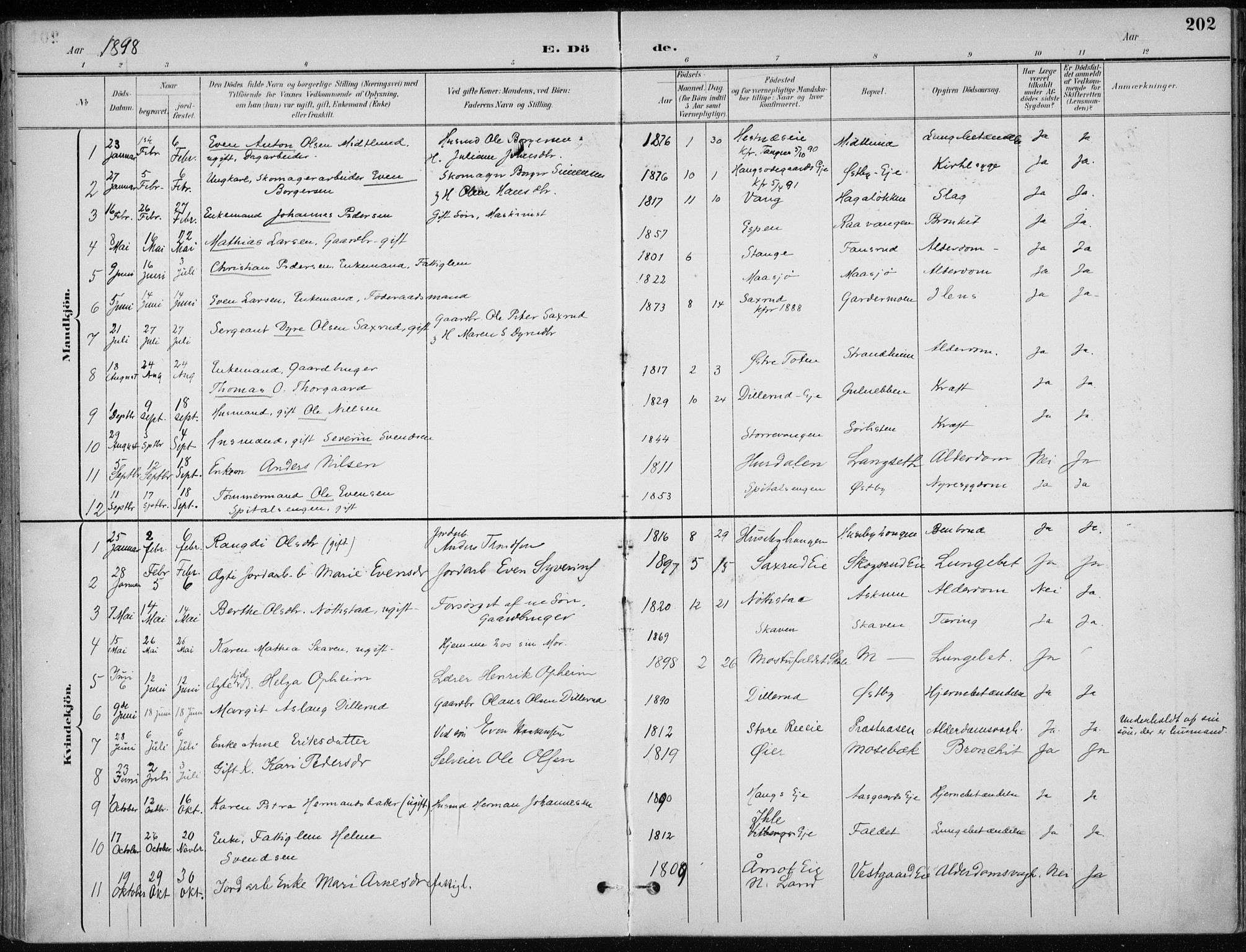 Stange prestekontor, SAH/PREST-002/K/L0023: Parish register (official) no. 23, 1897-1920, p. 202