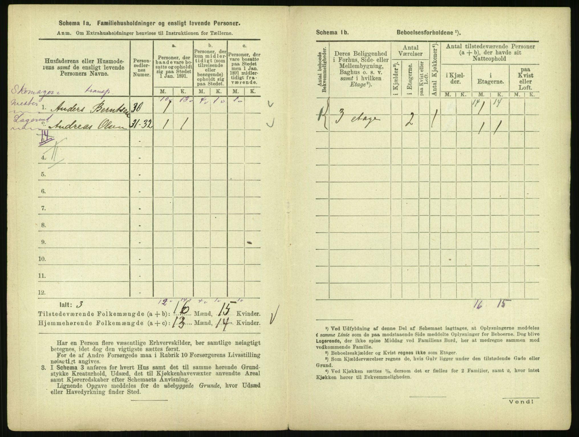 RA, 1891 census for 0301 Kristiania, 1891, p. 15861