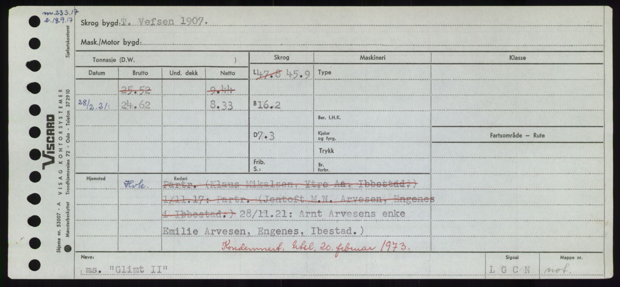 Sjøfartsdirektoratet med forløpere, Skipsmålingen, RA/S-1627/H/Hd/L0012: Fartøy, G-Glø, p. 429