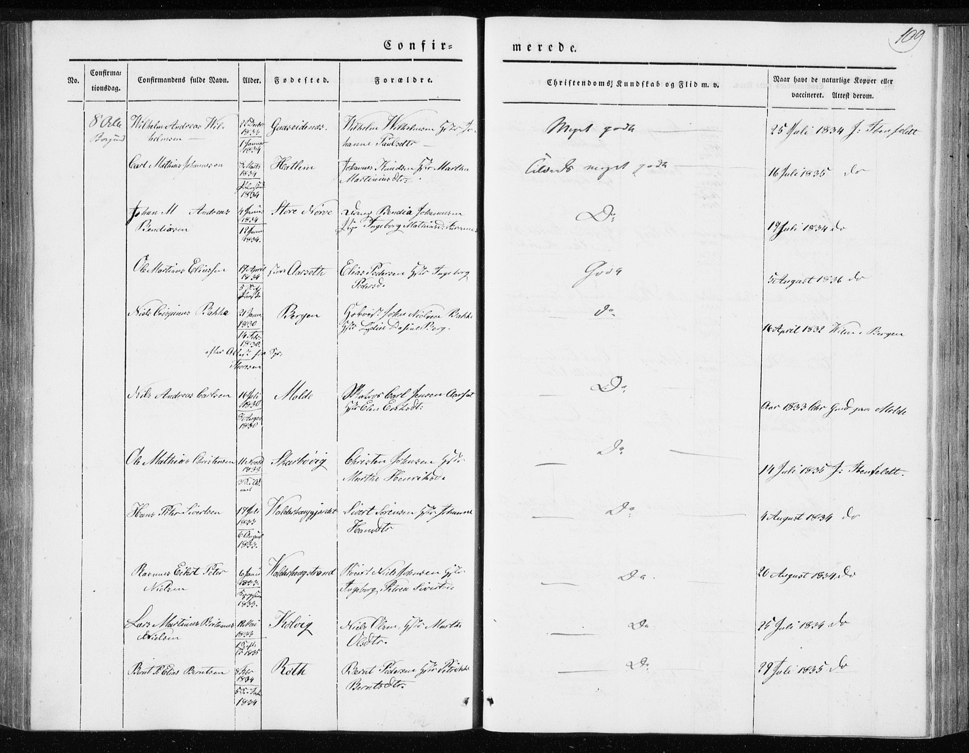 Ministerialprotokoller, klokkerbøker og fødselsregistre - Møre og Romsdal, AV/SAT-A-1454/528/L0415: Curate's parish register no. 528B03, 1843-1852, p. 109