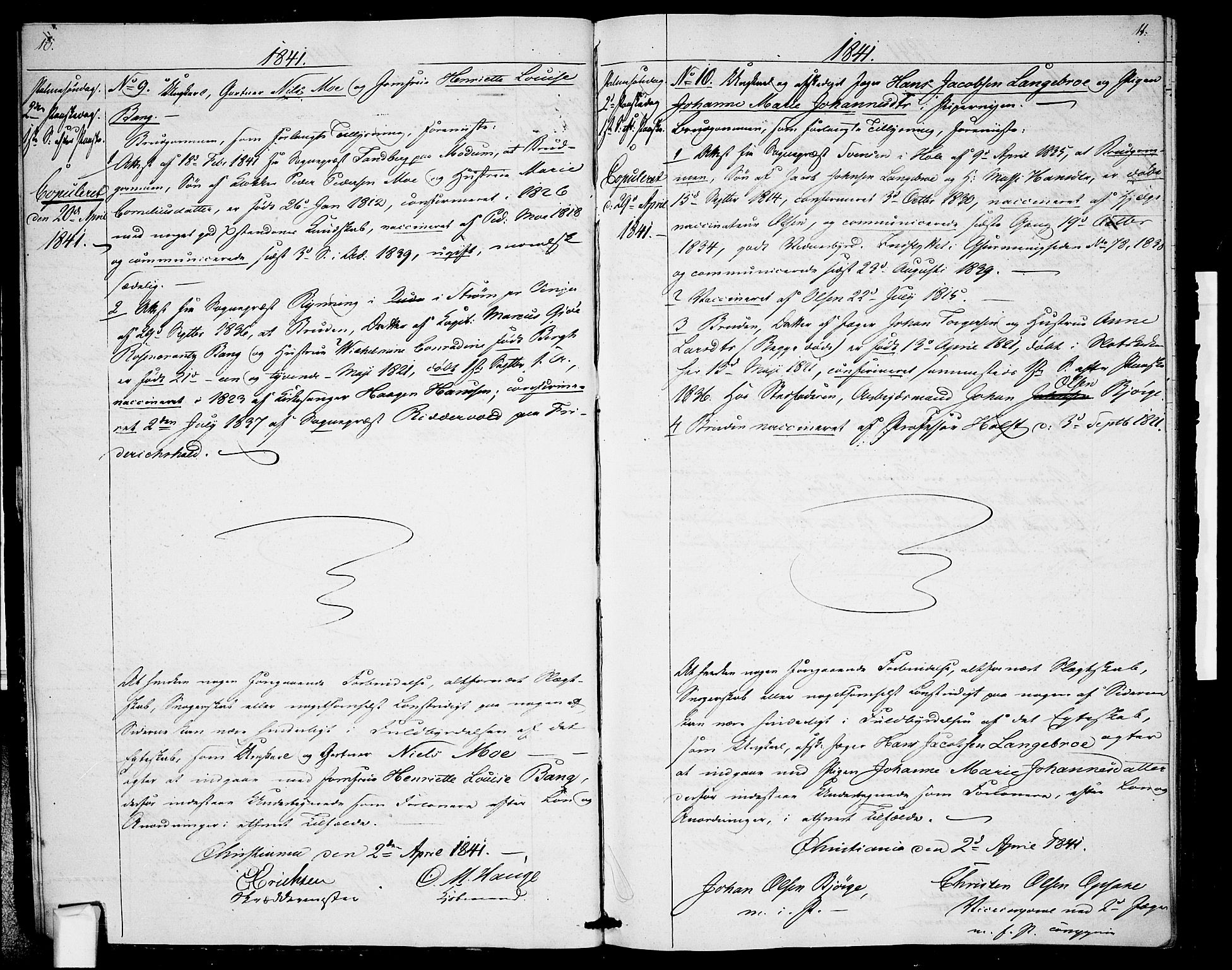Garnisonsmenigheten Kirkebøker, AV/SAO-A-10846/H/Ha/L0004: Banns register no. I 4, 1840-1844, p. 10-11