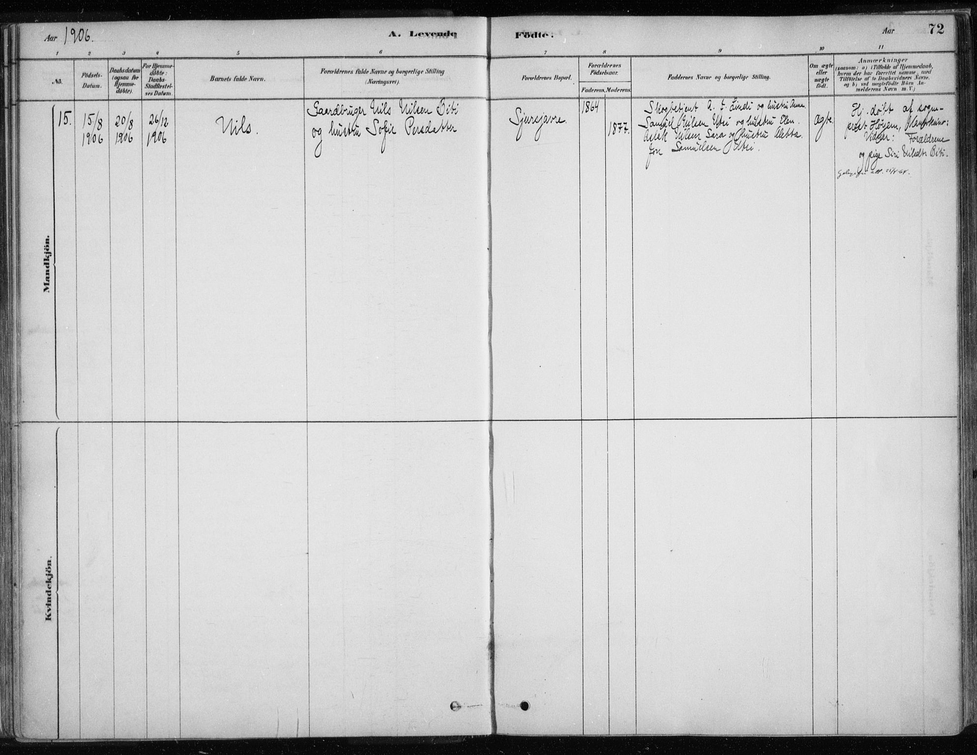 Karasjok sokneprestkontor, AV/SATØ-S-1352/H/Ha/L0002kirke: Parish register (official) no. 2, 1885-1906, p. 72