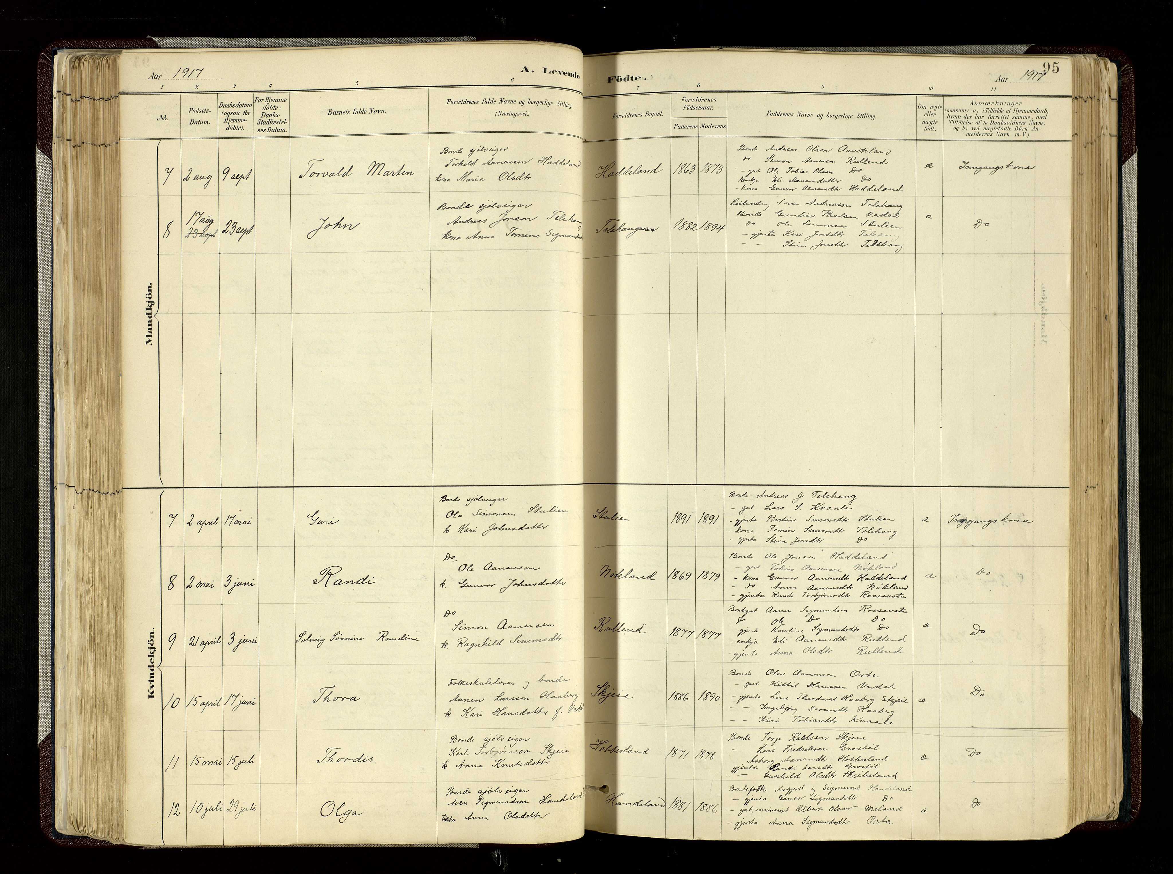 Hægebostad sokneprestkontor, SAK/1111-0024/F/Fa/Fab/L0004: Parish register (official) no. A 4, 1887-1929, p. 95