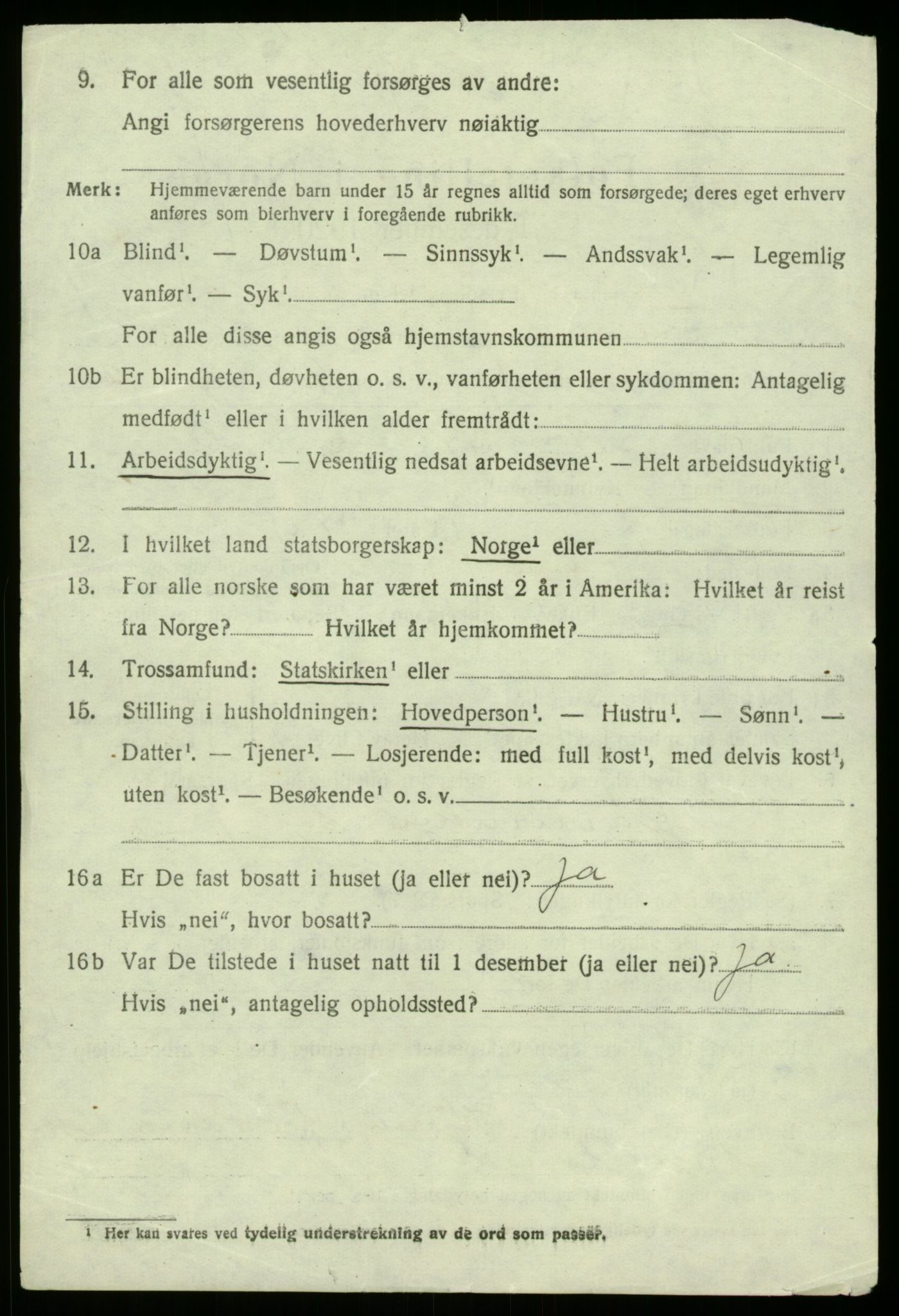 SAB, 1920 census for Fana, 1920, p. 4360