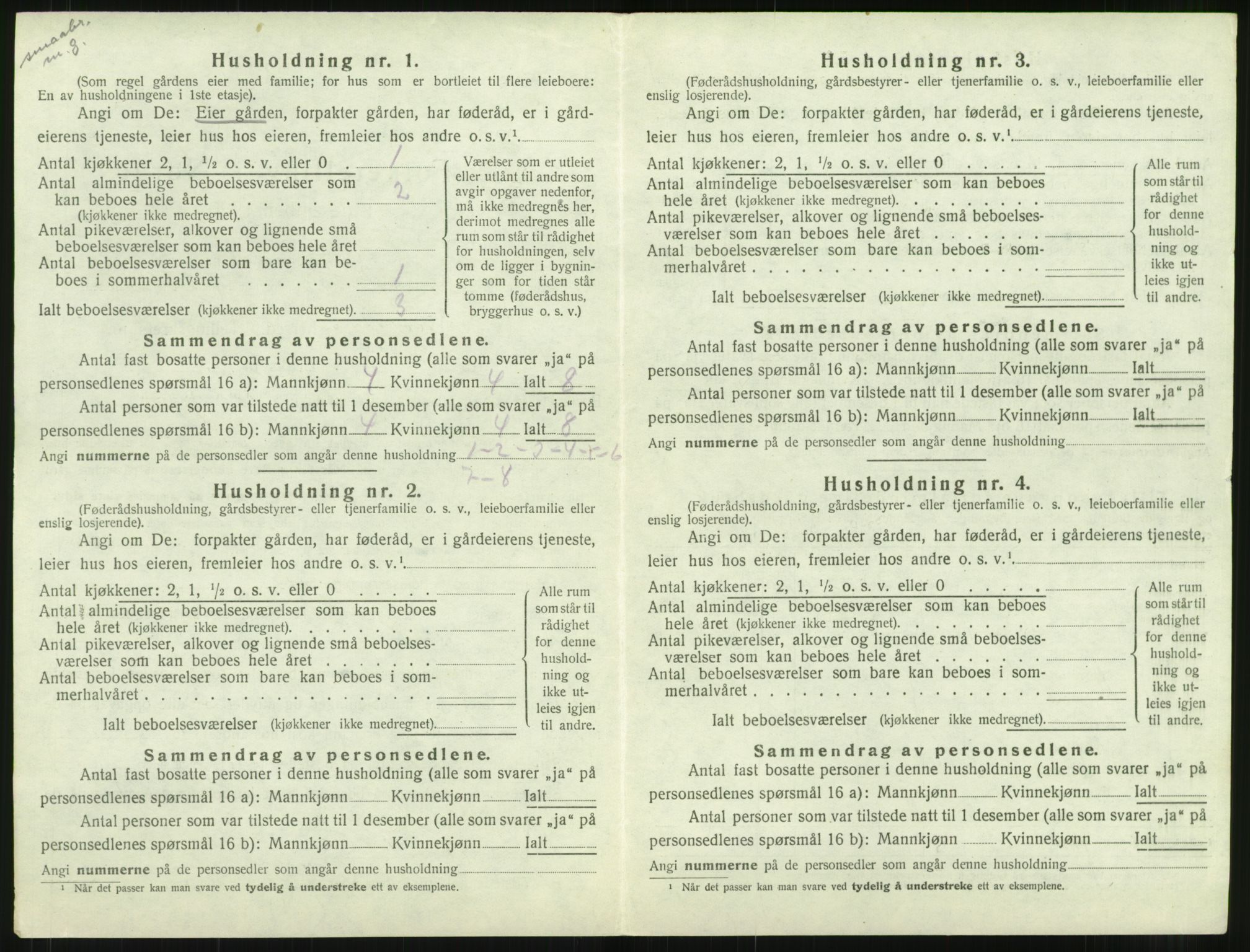 SAT, 1920 census for Hustad, 1920, p. 602