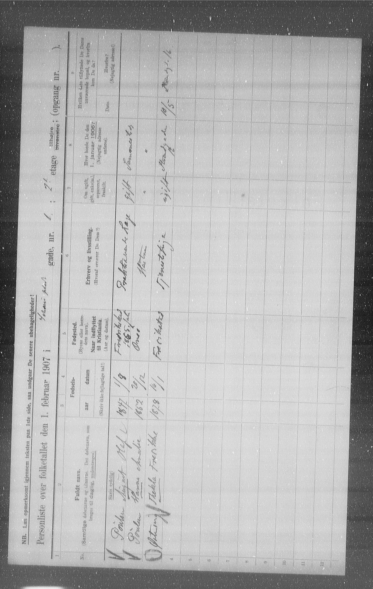 OBA, Municipal Census 1907 for Kristiania, 1907, p. 46154