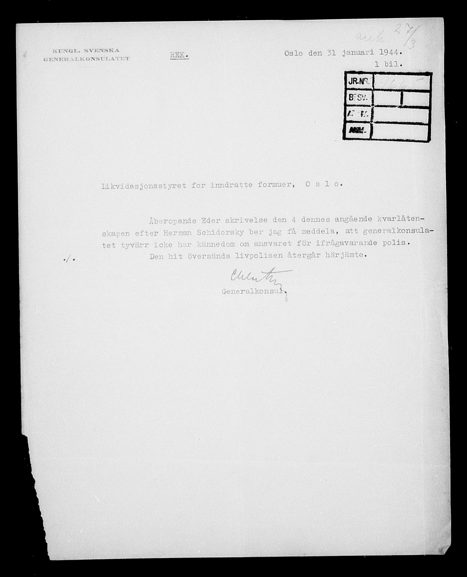 Justisdepartementet, Tilbakeføringskontoret for inndratte formuer, AV/RA-S-1564/H/Hc/Hca/L0908: --, 1945-1947, p. 179