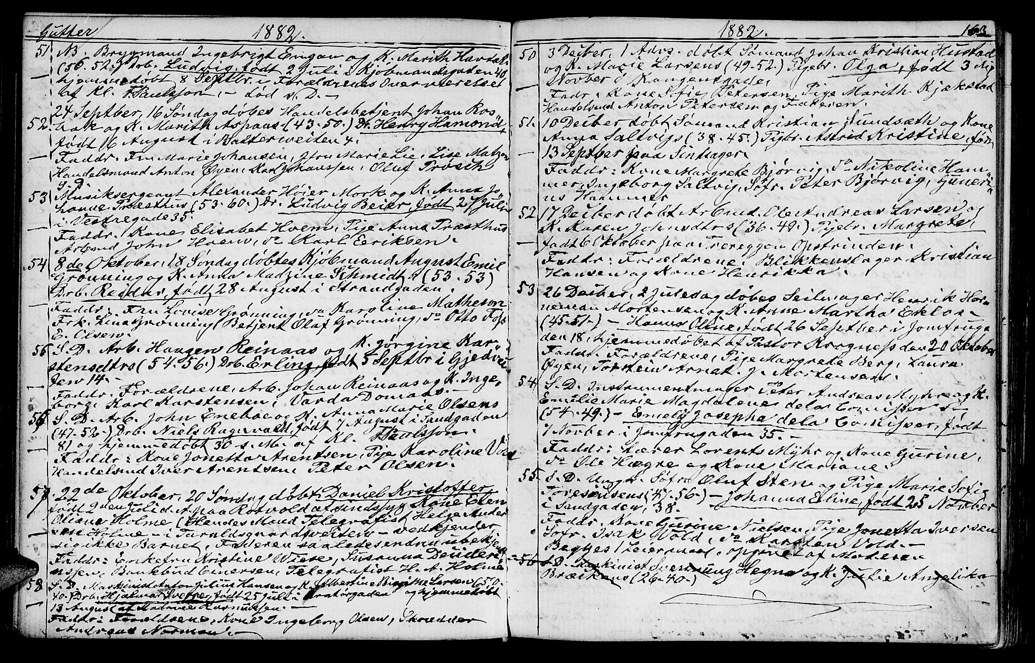 Ministerialprotokoller, klokkerbøker og fødselsregistre - Sør-Trøndelag, SAT/A-1456/602/L0142: Parish register (copy) no. 602C10, 1872-1894, p. 163