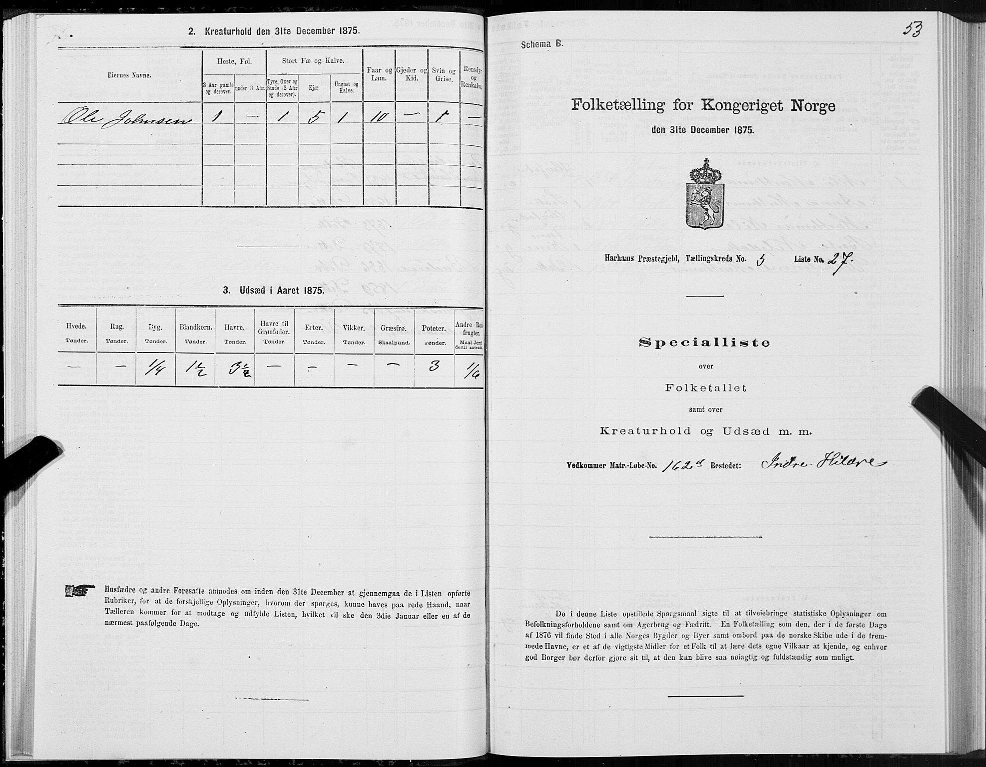 SAT, 1875 census for 1534P Haram, 1875, p. 3053