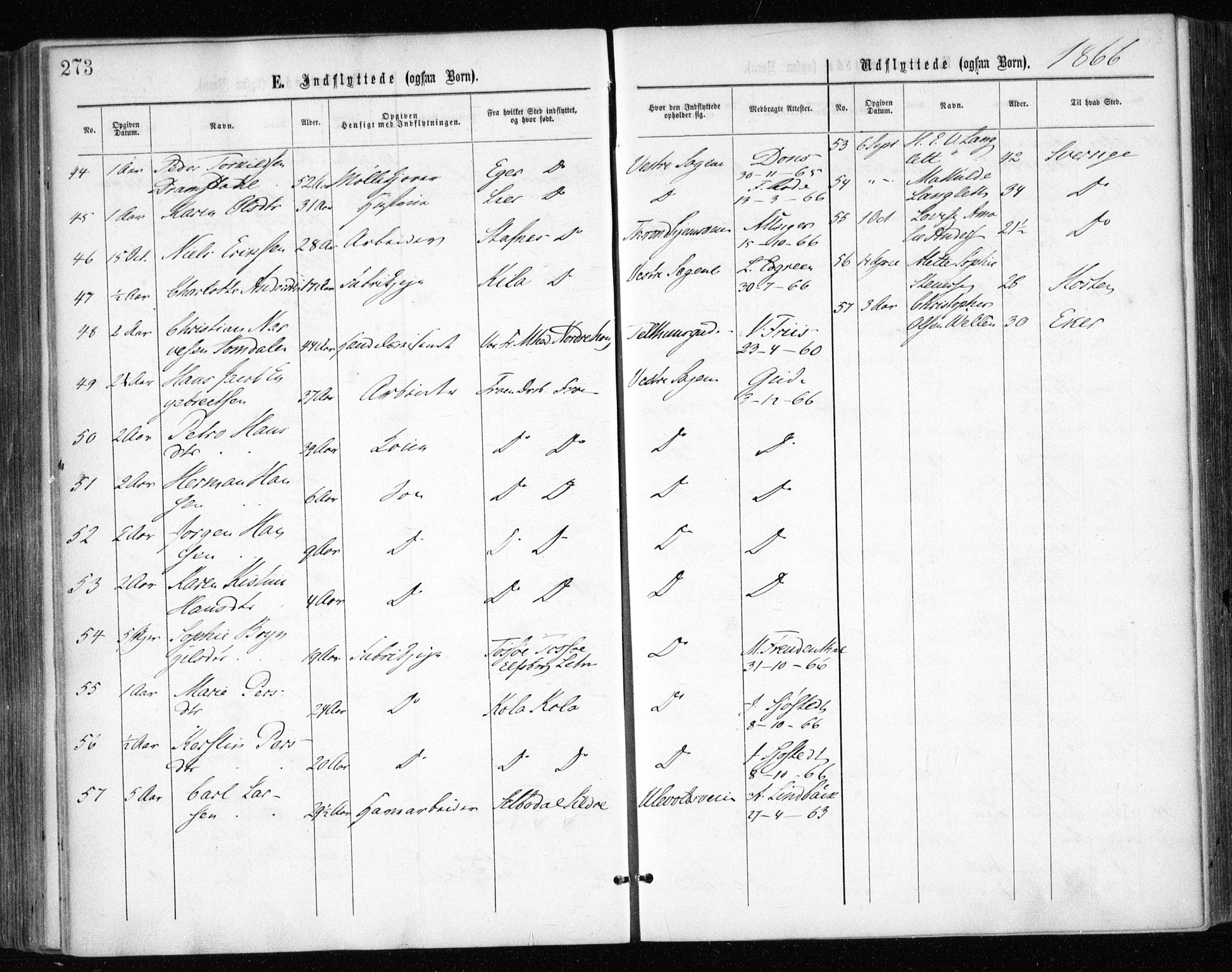 Gamle Aker prestekontor Kirkebøker, AV/SAO-A-10617a/F/L0003: Parish register (official) no. 3, 1865-1873, p. 273