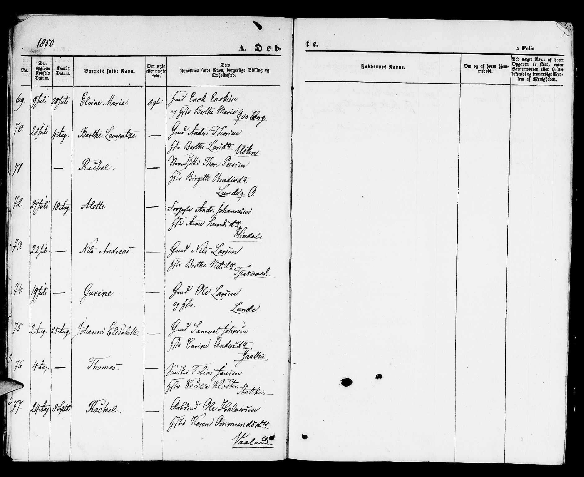 Hetland sokneprestkontor, AV/SAST-A-101826/30/30BB/L0001: Parish register (copy) no. B 1, 1850-1868, p. 9