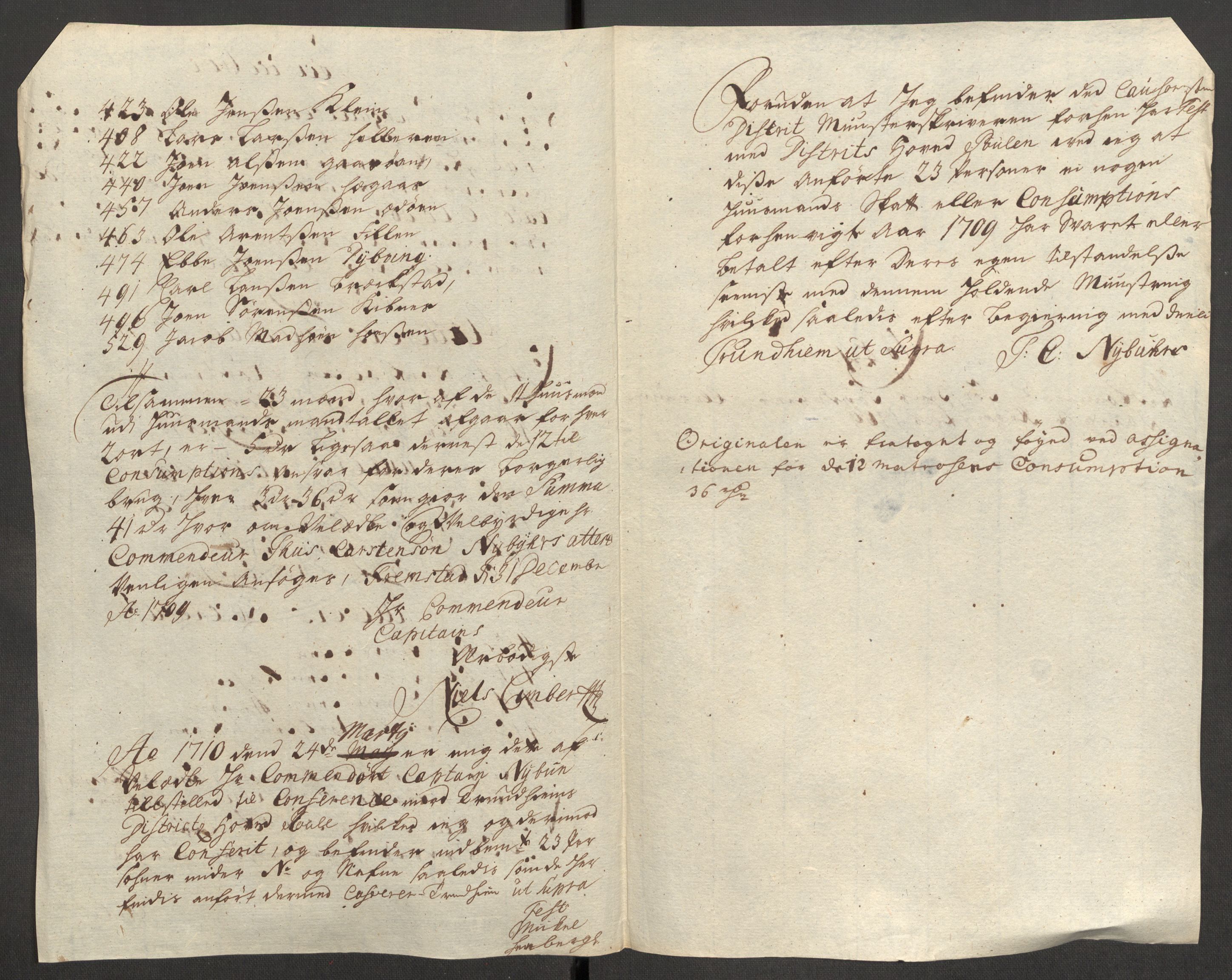 Rentekammeret inntil 1814, Reviderte regnskaper, Fogderegnskap, RA/EA-4092/R57/L3858: Fogderegnskap Fosen, 1708-1709, p. 359