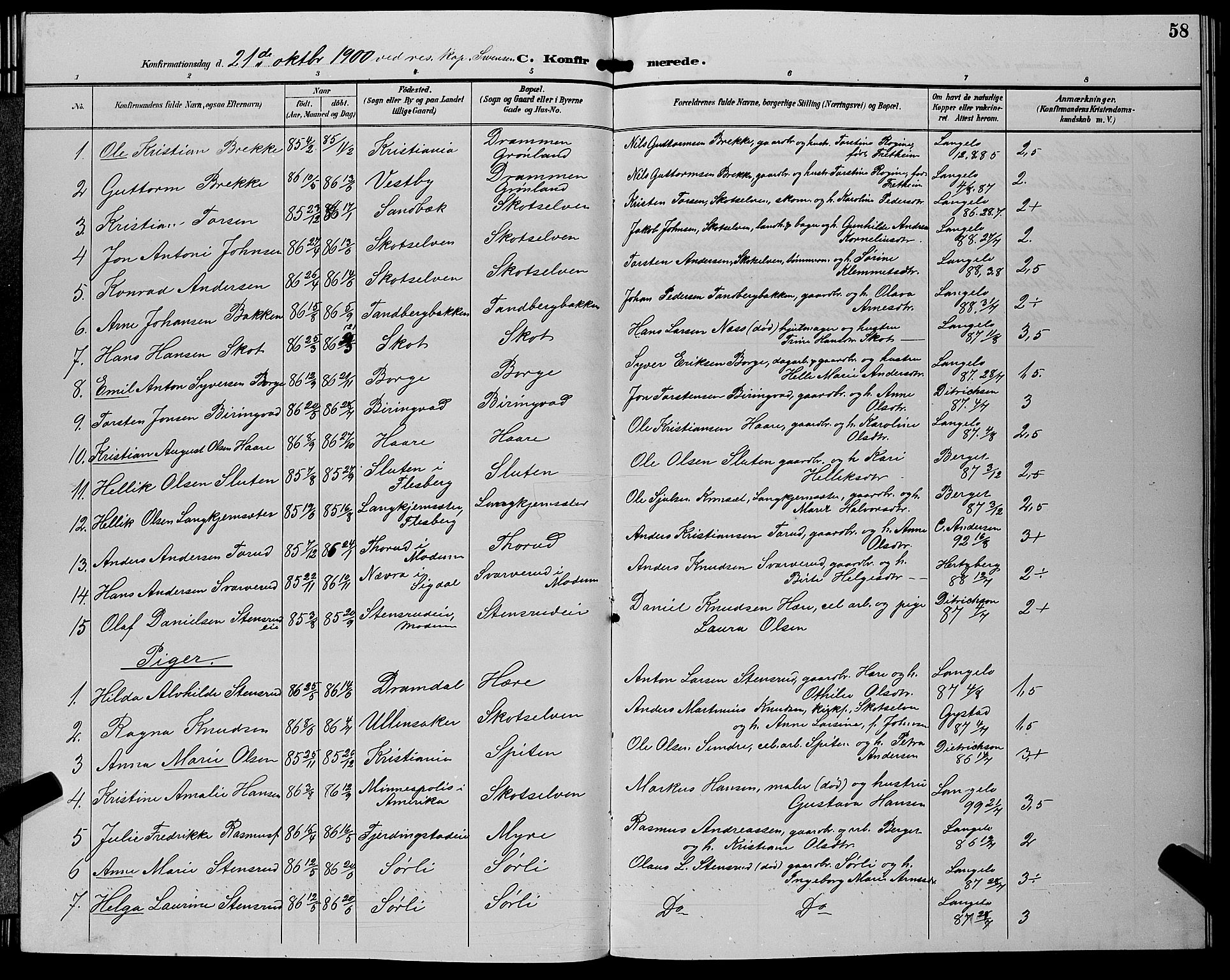 Eiker kirkebøker, AV/SAKO-A-4/G/Gb/L0004: Parish register (copy) no. II 4, 1894-1900, p. 58