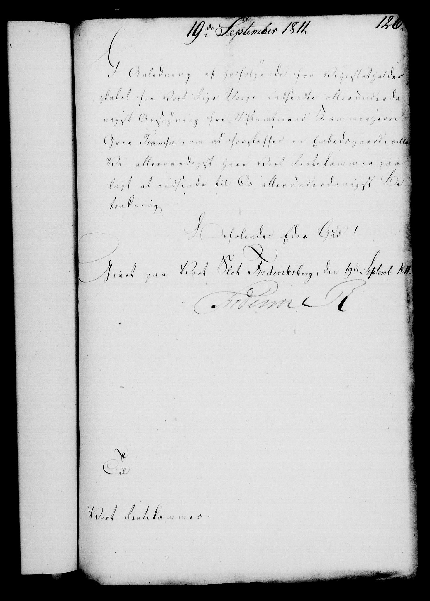 Rentekammeret, Kammerkanselliet, RA/EA-3111/G/Gf/Gfa/L0093: Norsk relasjons- og resolusjonsprotokoll (merket RK 52.93), 1811, p. 504