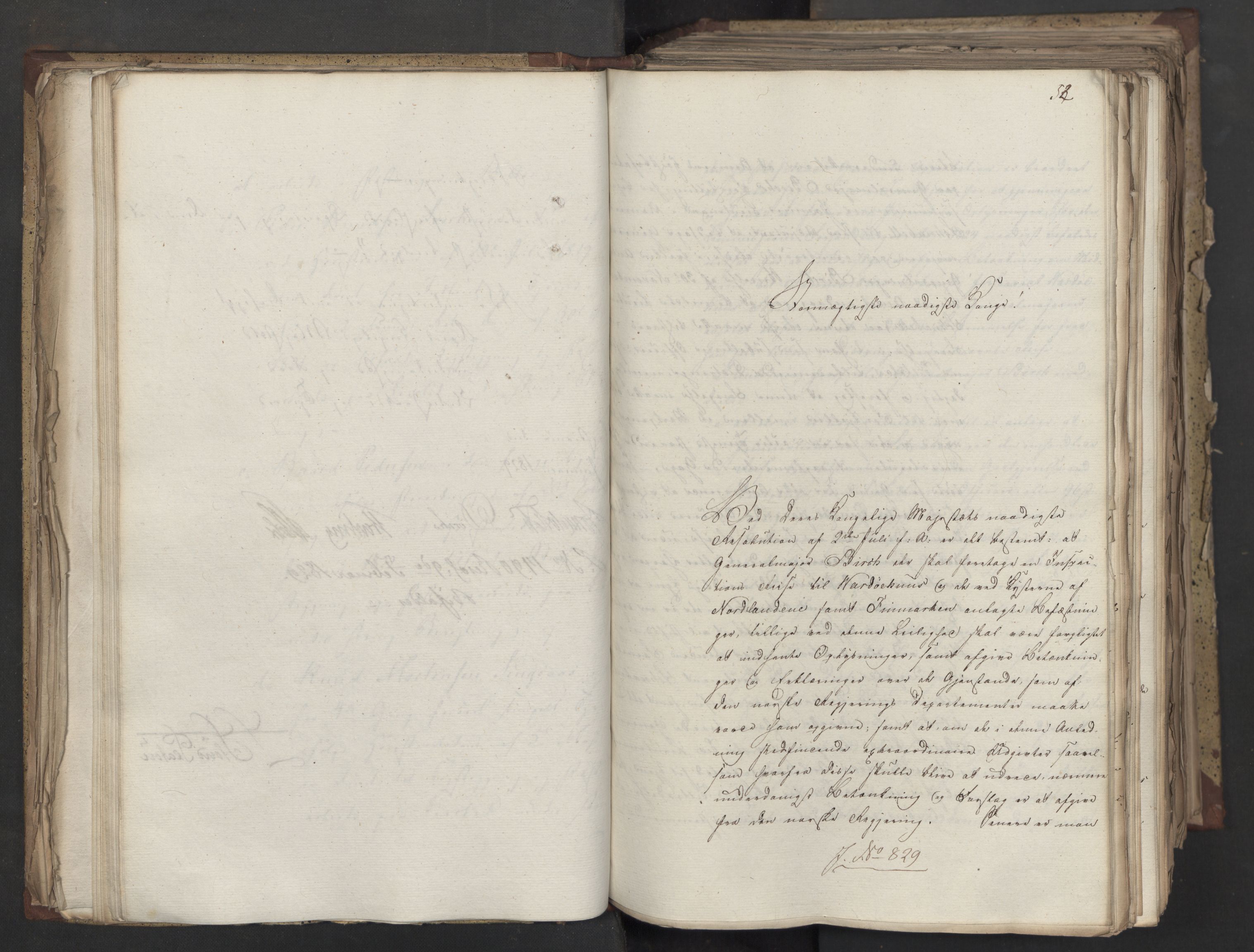 Statsrådsavdelingen i Stockholm, AV/RA-S-1003/D/Da/L0058: Regjeringsinnstillinger nr. 808-1073, 1829, p. 108