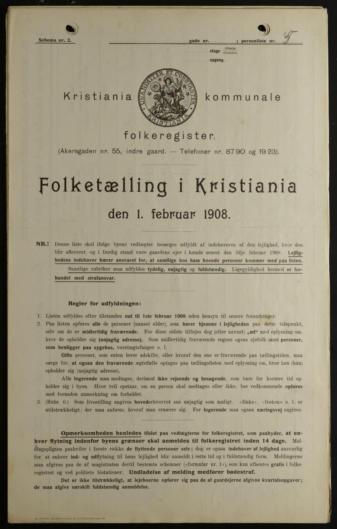 OBA, Municipal Census 1908 for Kristiania, 1908, p. 116497