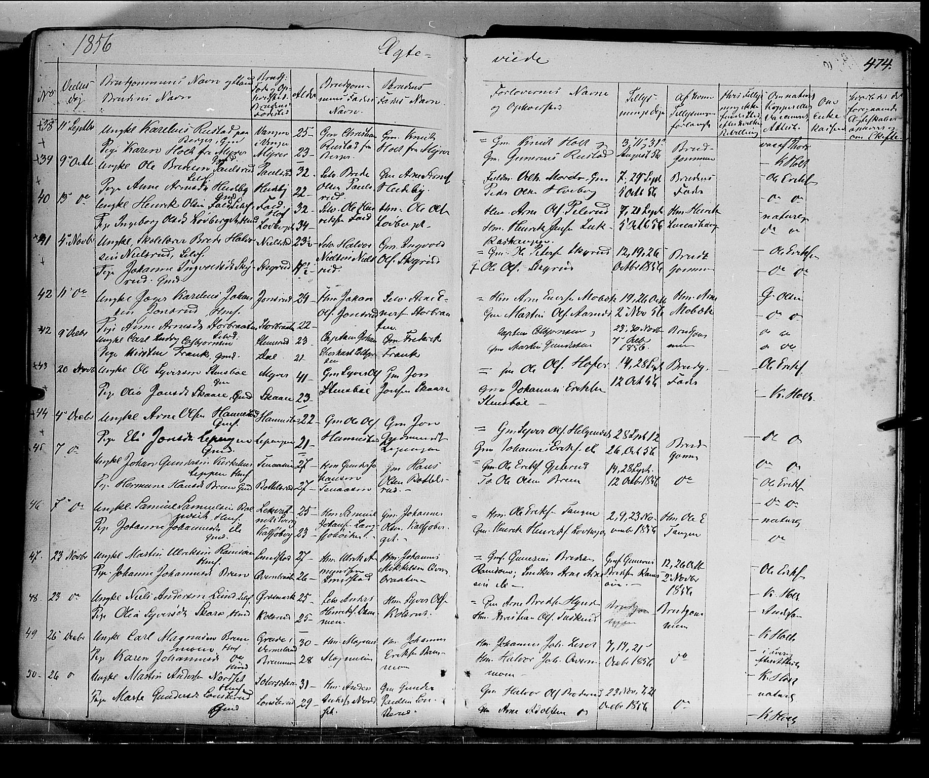 Grue prestekontor, AV/SAH-PREST-036/H/Ha/Haa/L0008: Parish register (official) no. 8, 1847-1858, p. 474