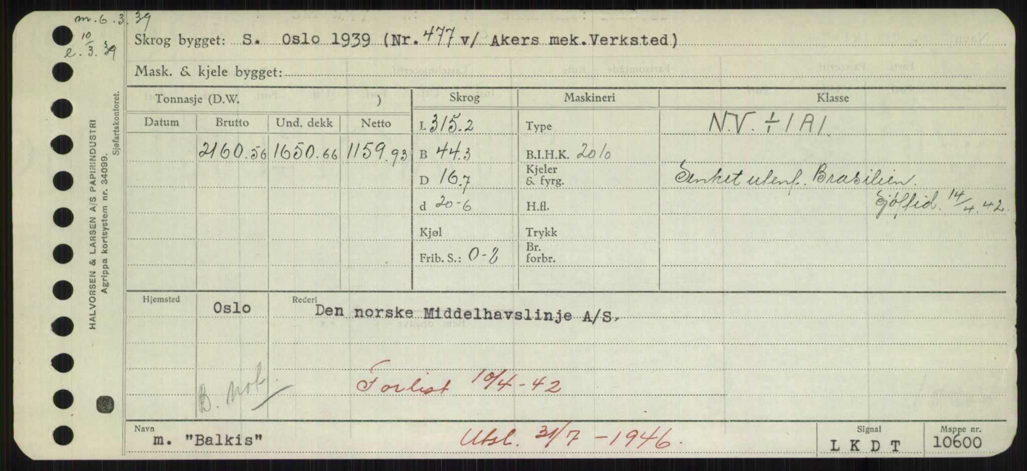 Sjøfartsdirektoratet med forløpere, Skipsmålingen, AV/RA-S-1627/H/Hd/L0003: Fartøy, B-Bev, p. 159