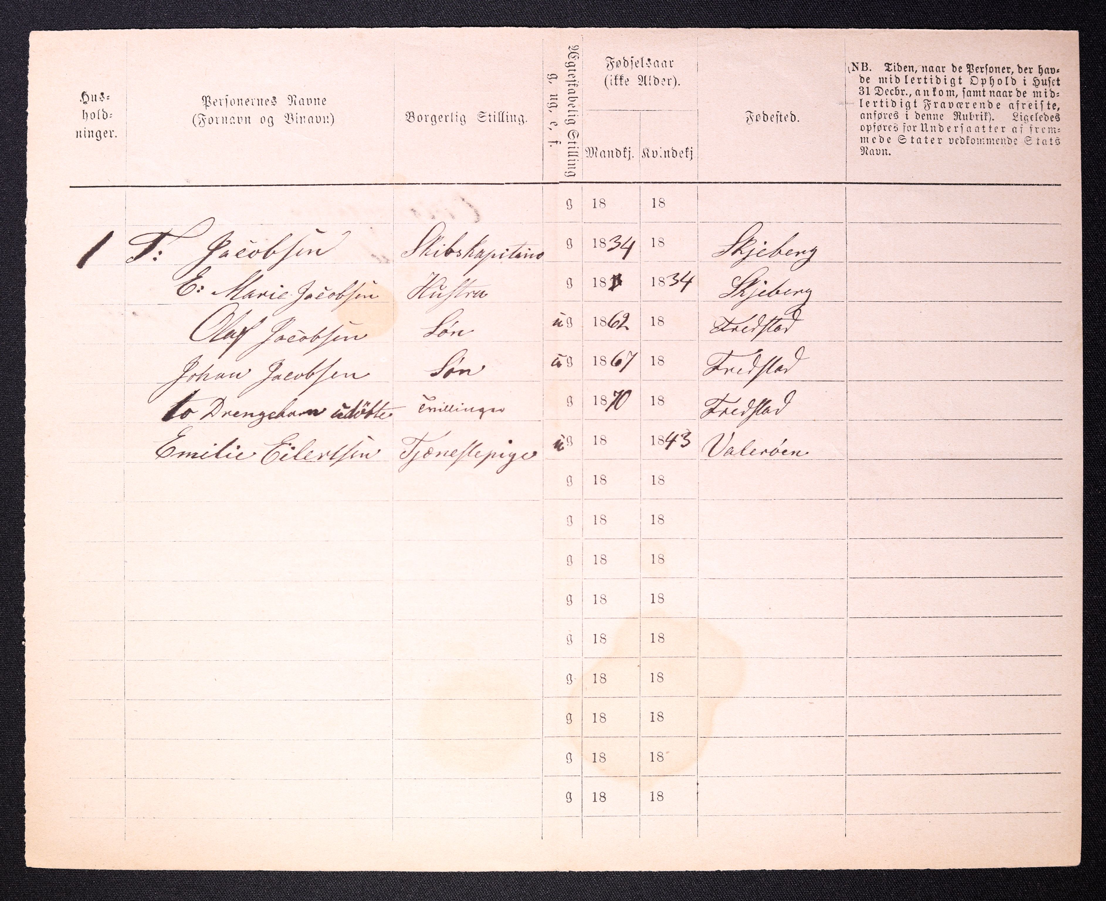 RA, 1870 census for 0103 Fredrikstad, 1870, p. 1044