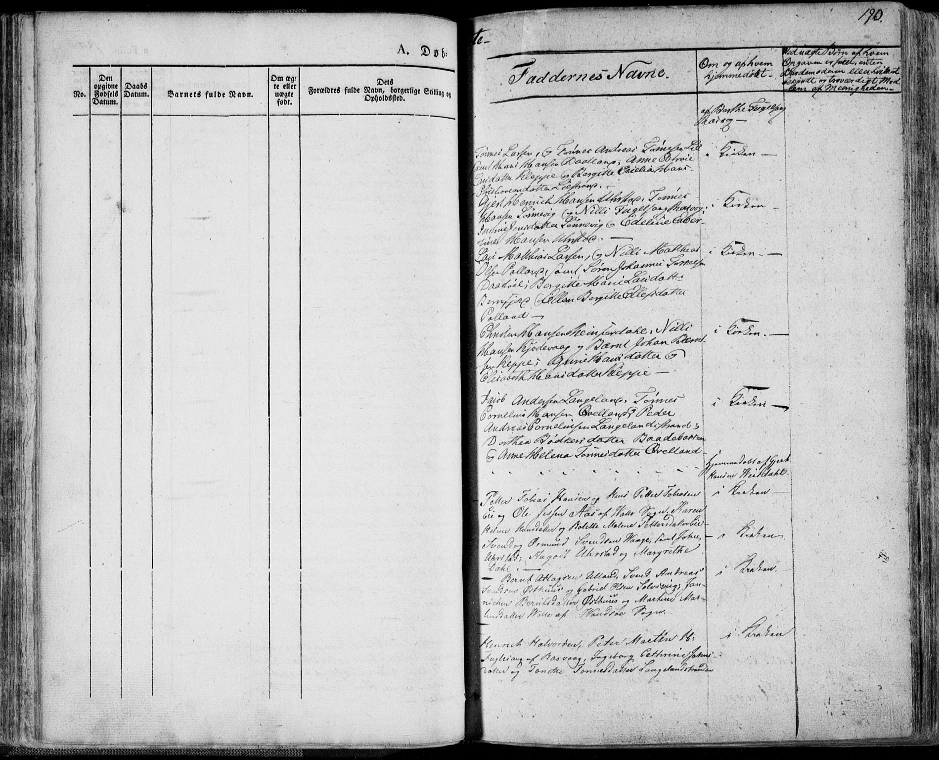 Flekkefjord sokneprestkontor, AV/SAK-1111-0012/F/Fa/Fac/L0003: Parish register (official) no. A 3, 1826-1841, p. 190