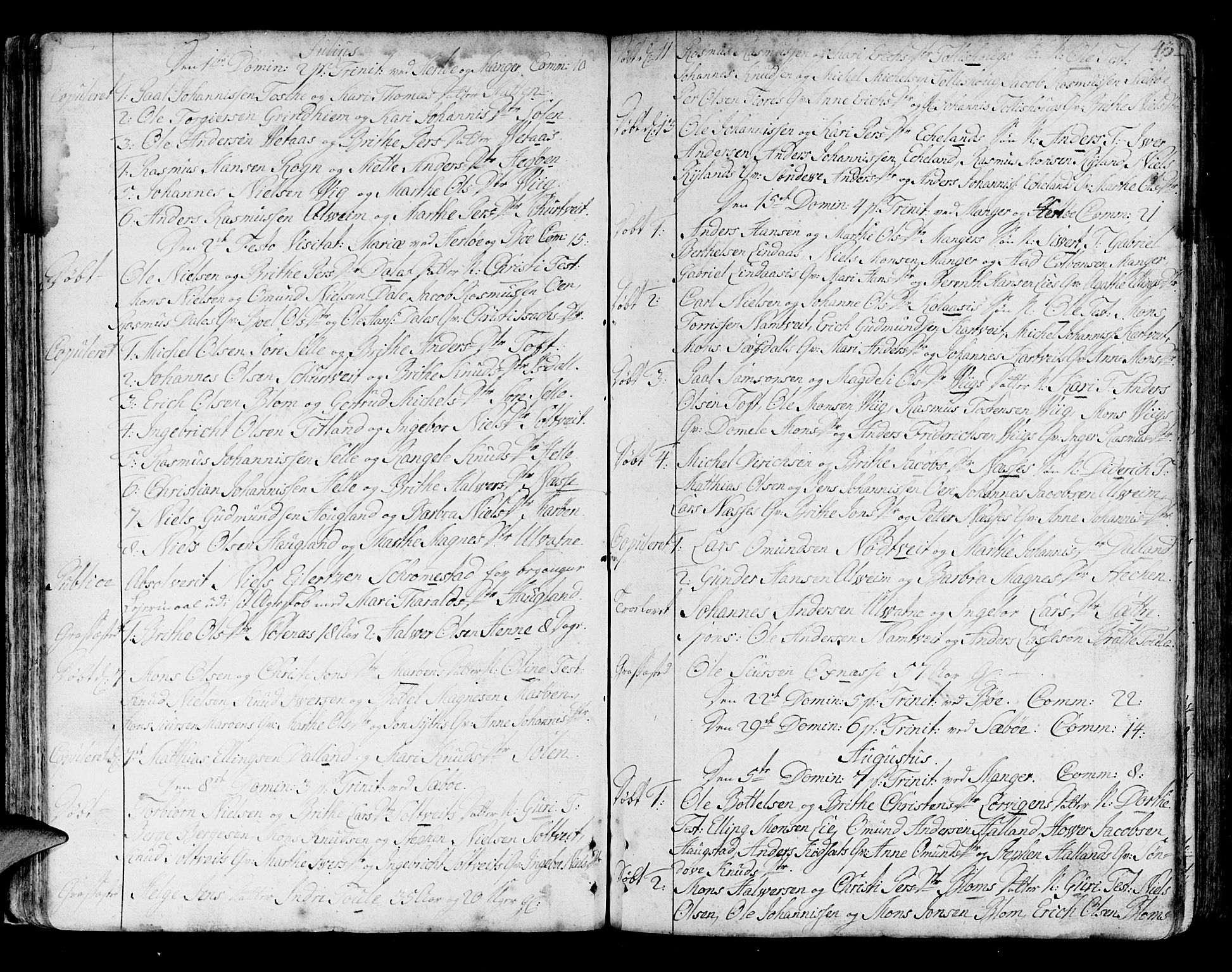 Manger sokneprestembete, AV/SAB-A-76801/H/Haa: Parish register (official) no. A 1, 1759-1791, p. 43