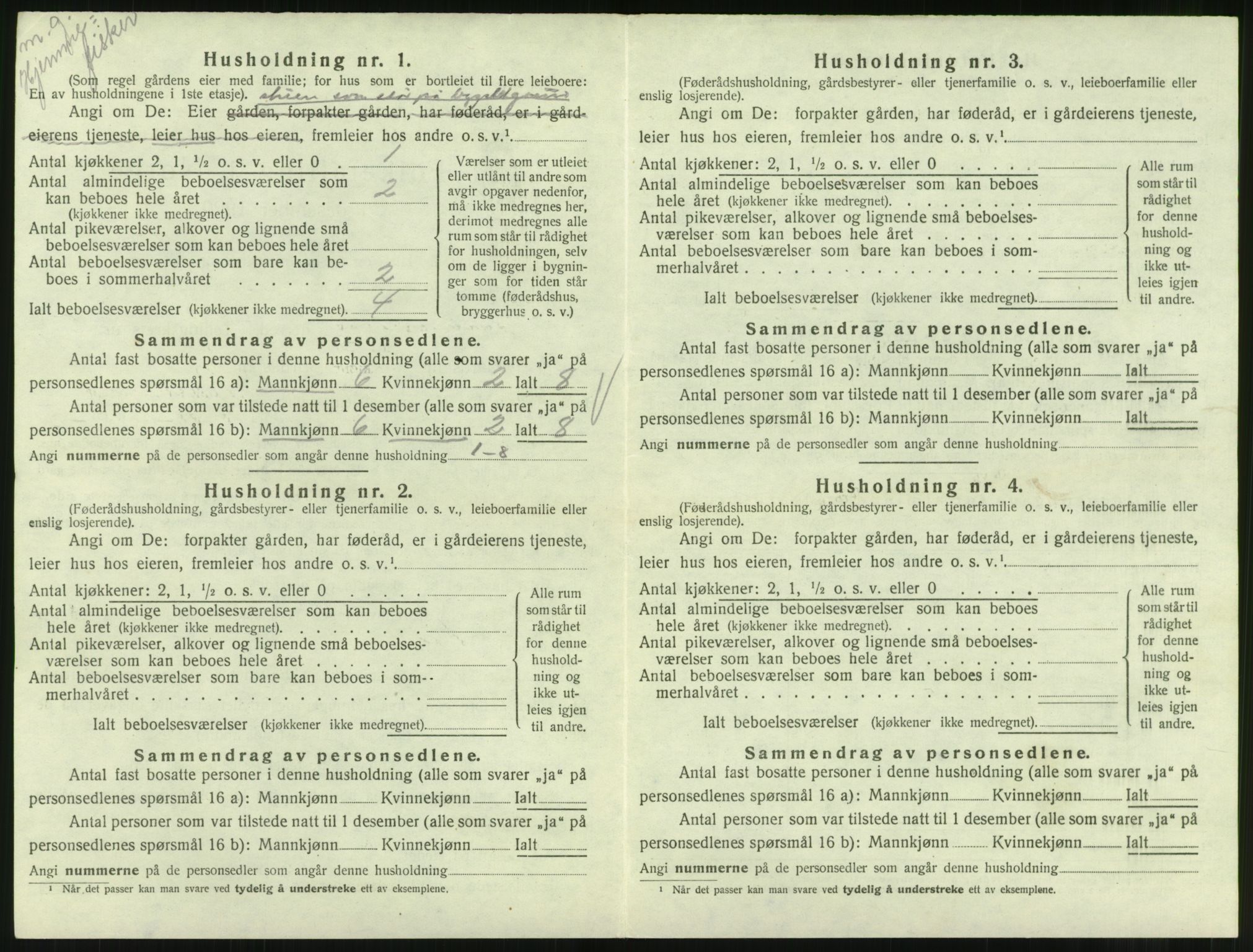 SAT, 1920 census for Straumsnes, 1920, p. 372