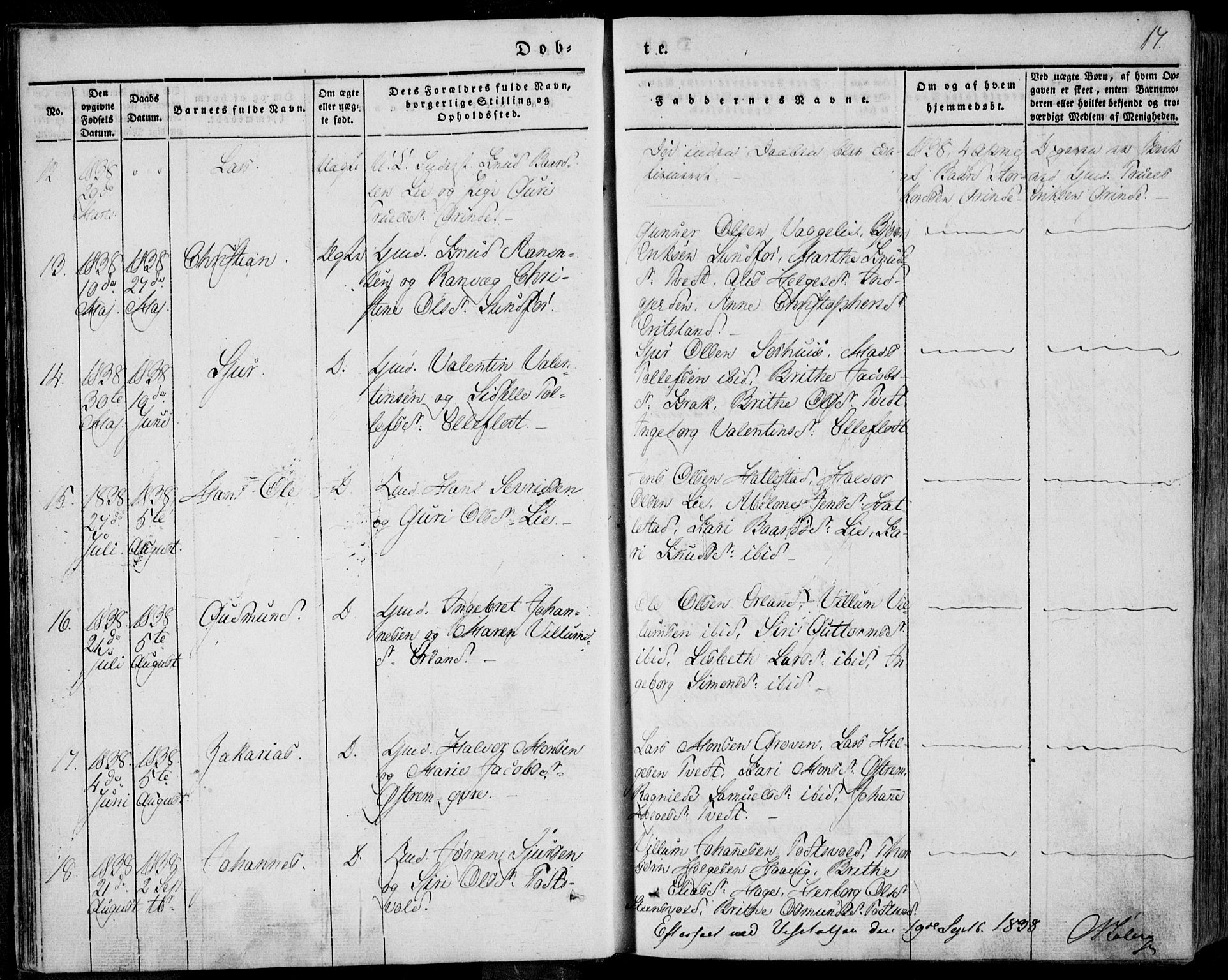 Skjold sokneprestkontor, AV/SAST-A-101847/H/Ha/Haa/L0006: Parish register (official) no. A 6.1, 1835-1858, p. 17