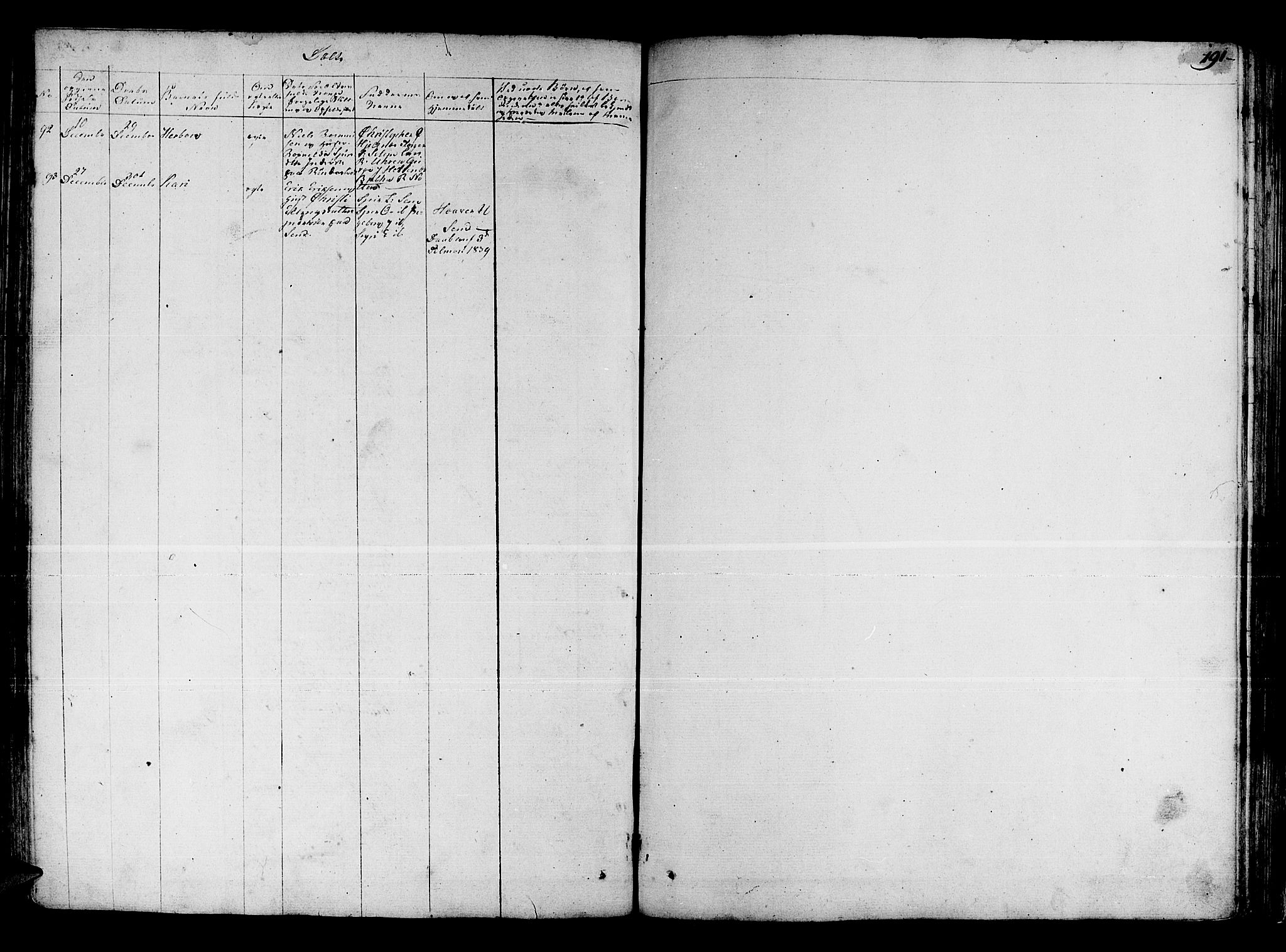 Ulvik sokneprestembete, AV/SAB-A-78801/H/Haa: Parish register (official) no. A 11, 1793-1838, p. 191